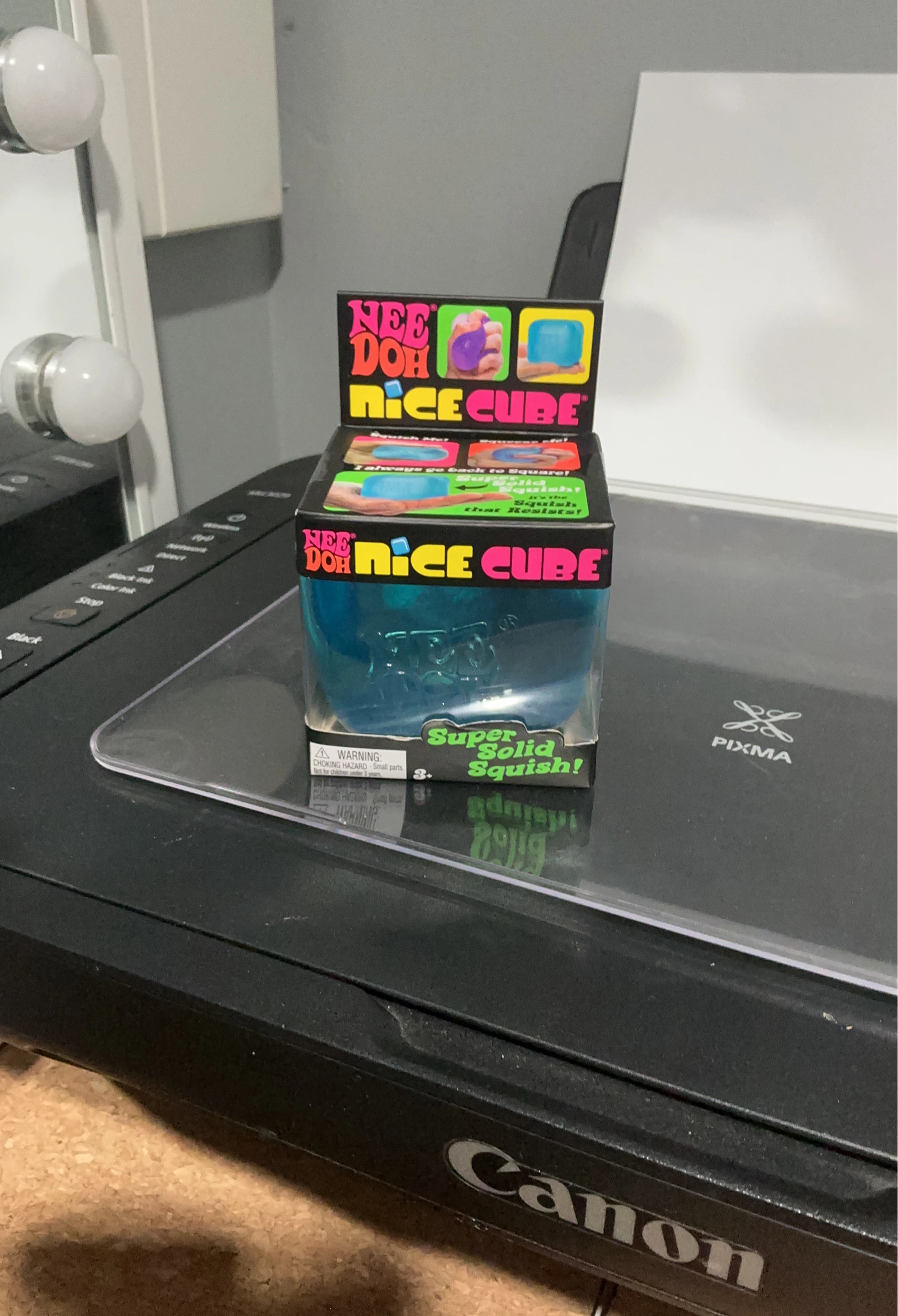 Nee Doh Nice Cube Super Solid Squish Blue