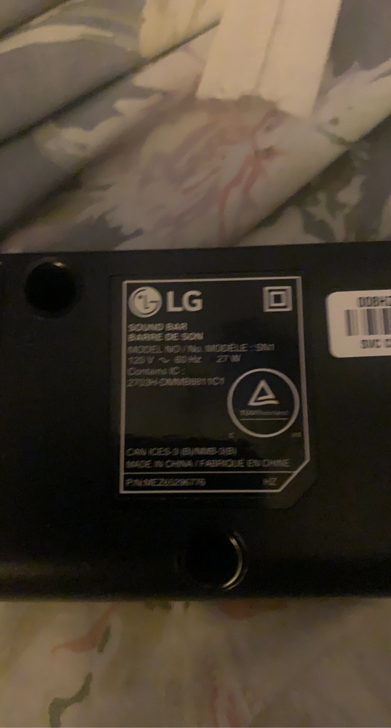 LG Sound Bar SJ1
