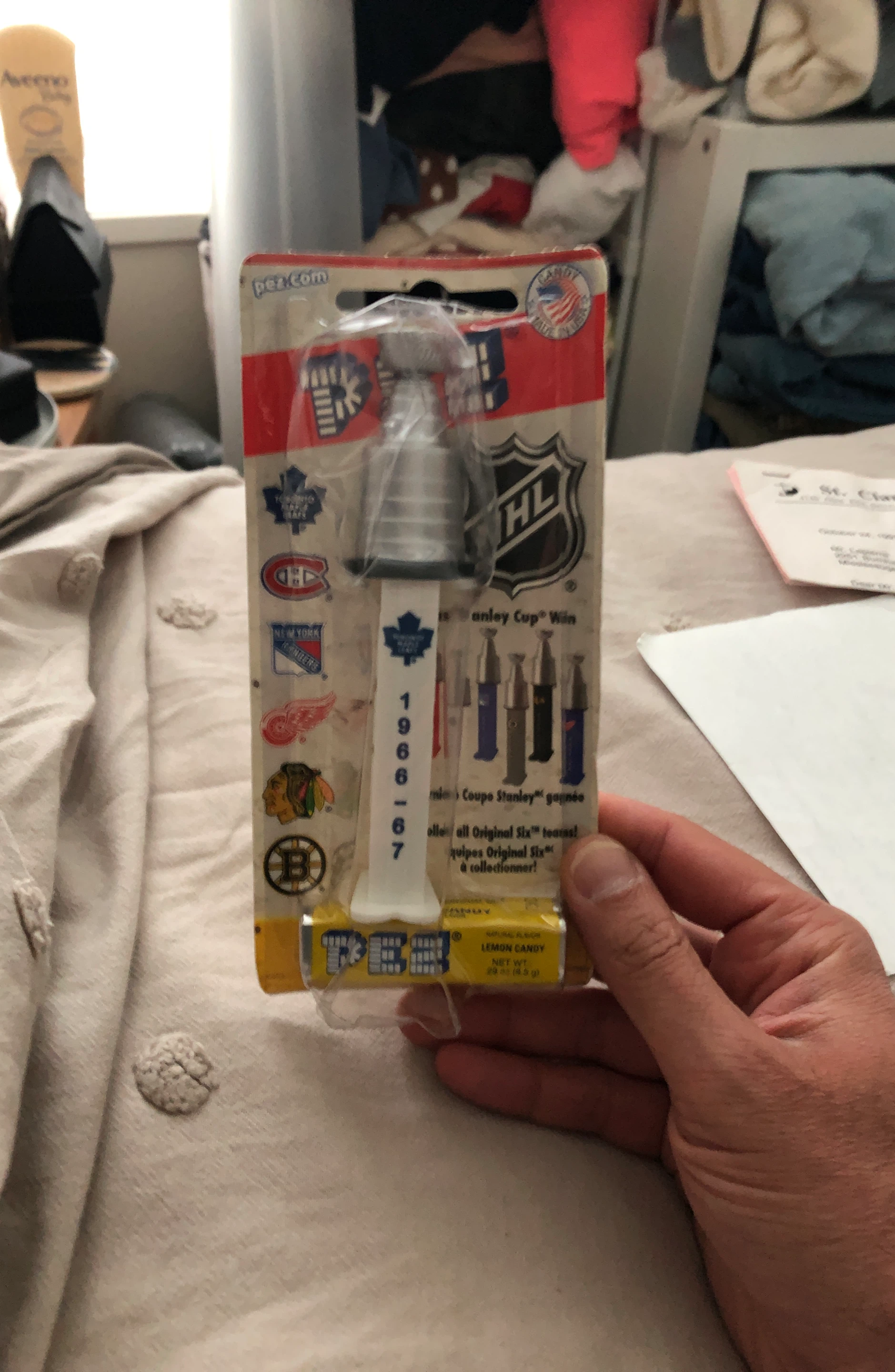 PEZ NHL Original Six Stanley Cup Win Dispenser 1966-67