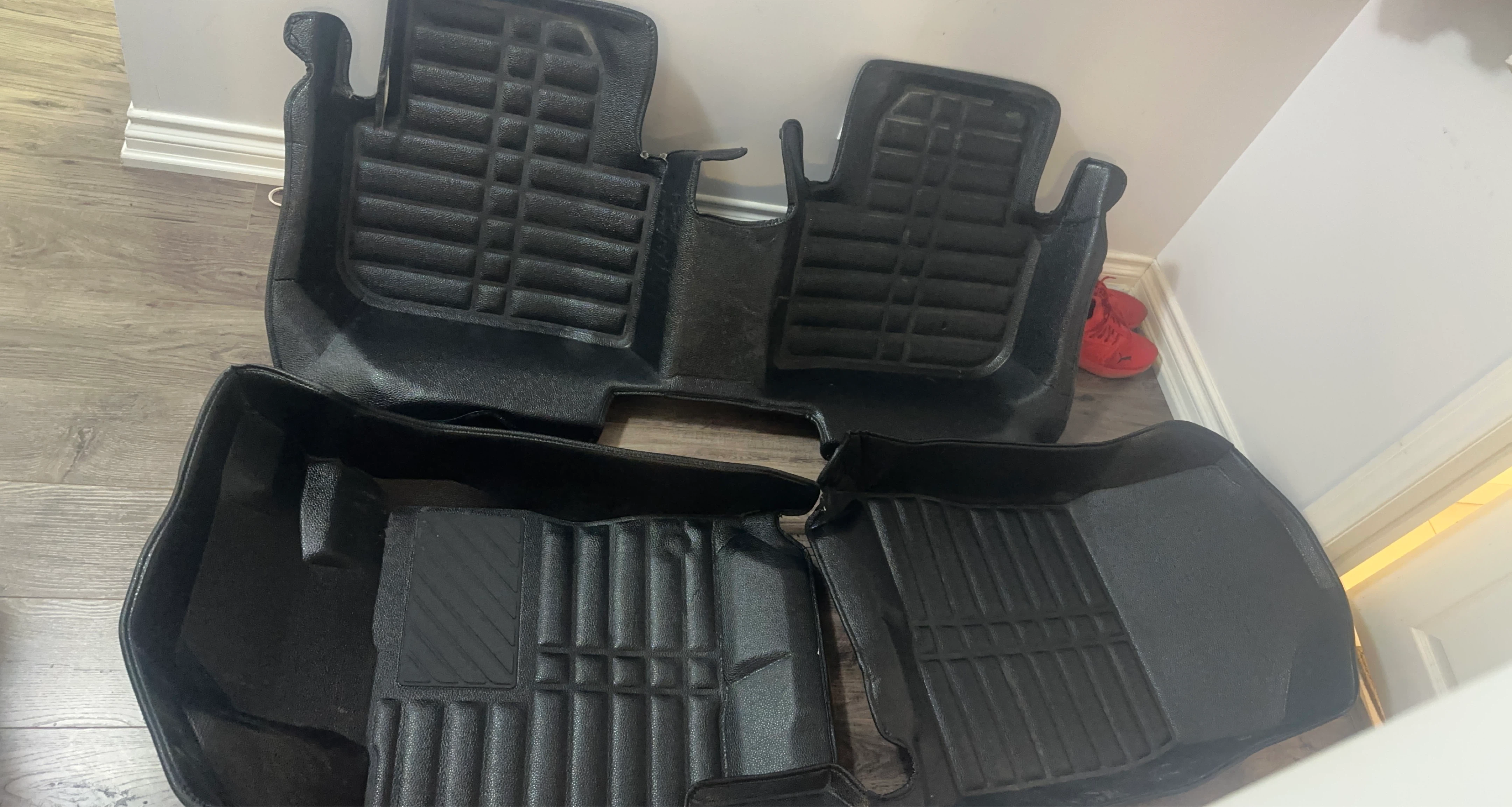 Black All-Weather Floor Mats for Car