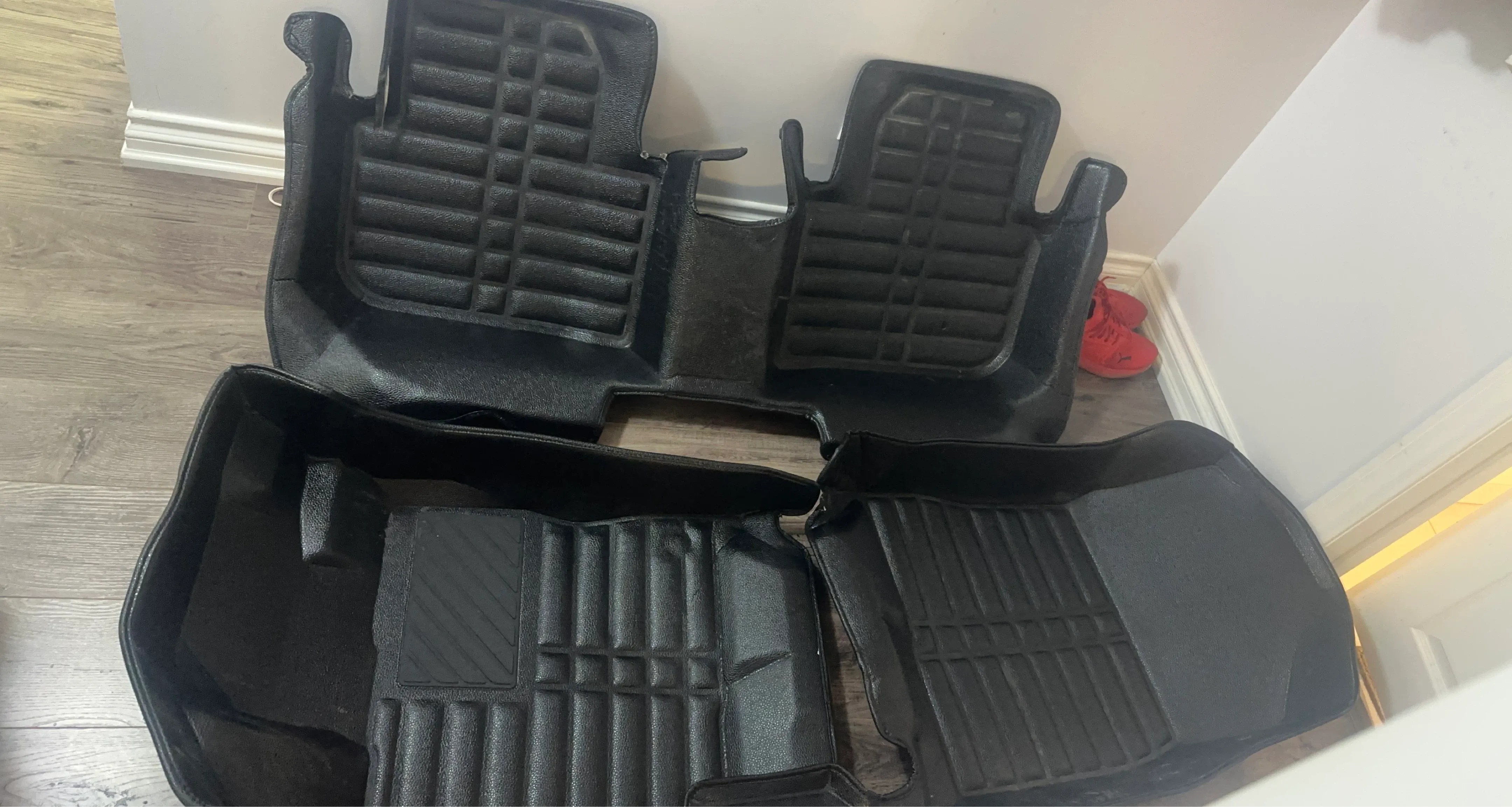 Black All-Weather Floor Mats for Car