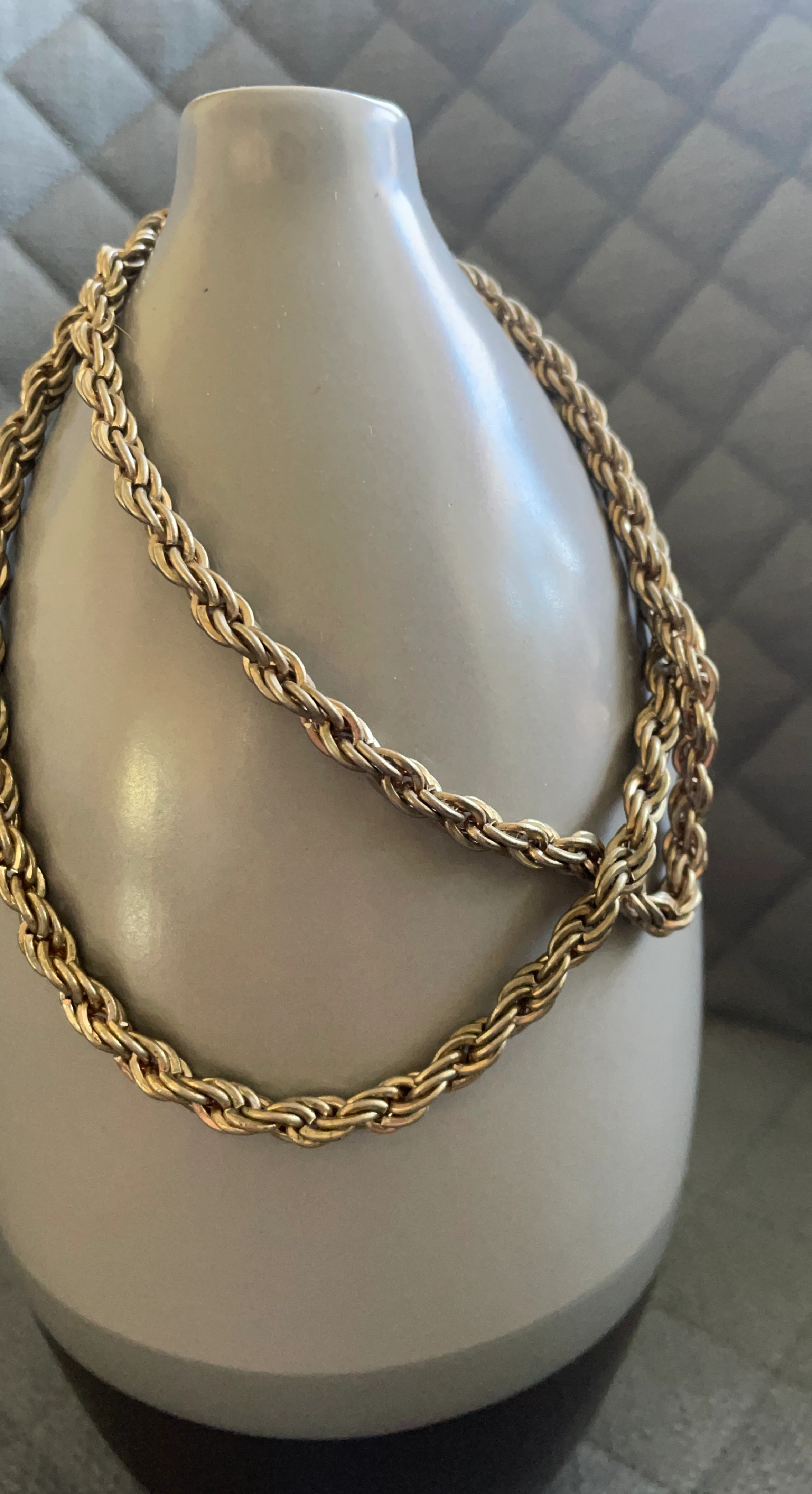 Gold Rope Chain Necklace