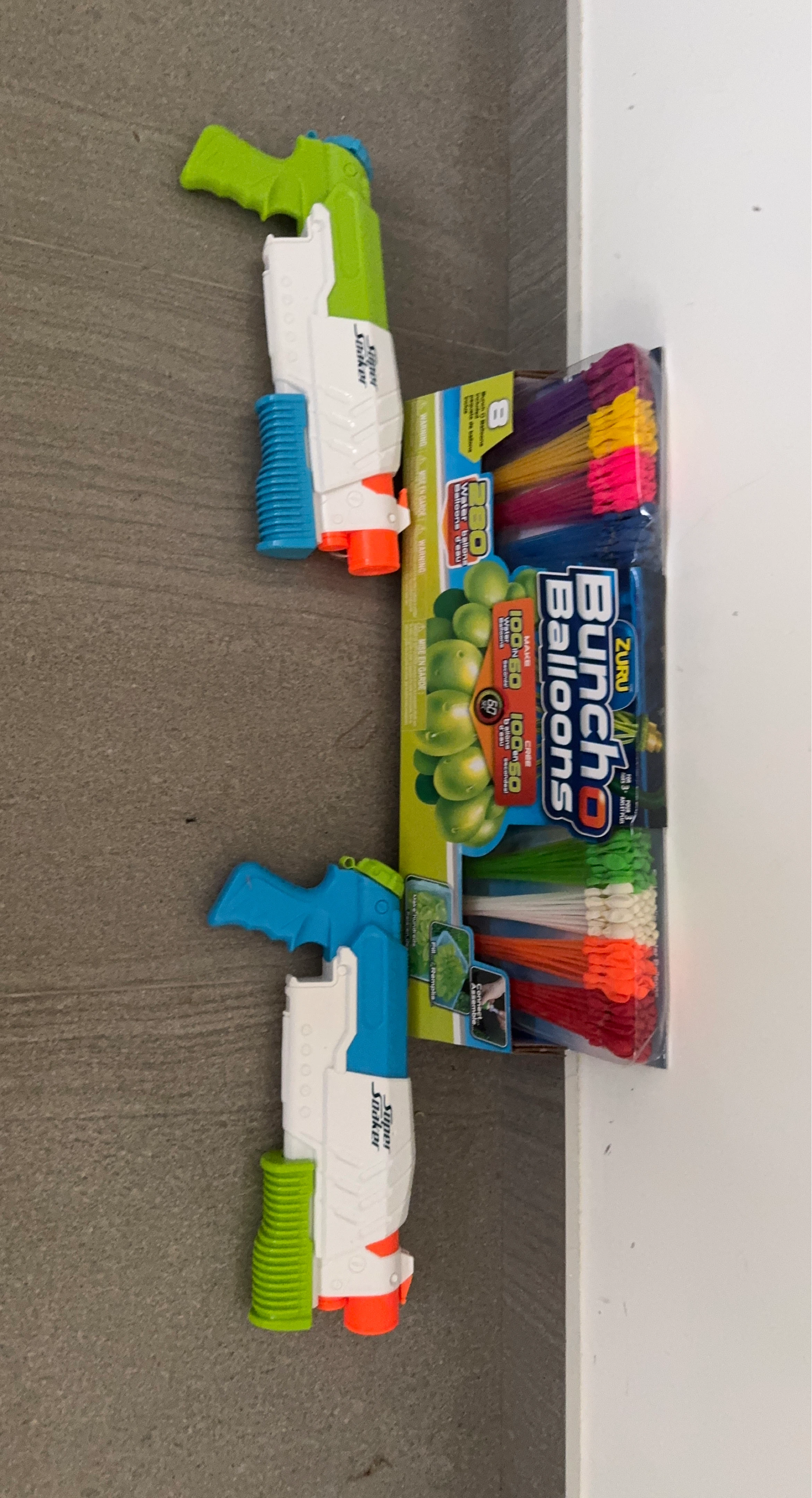 Soaker water guns and balloons!