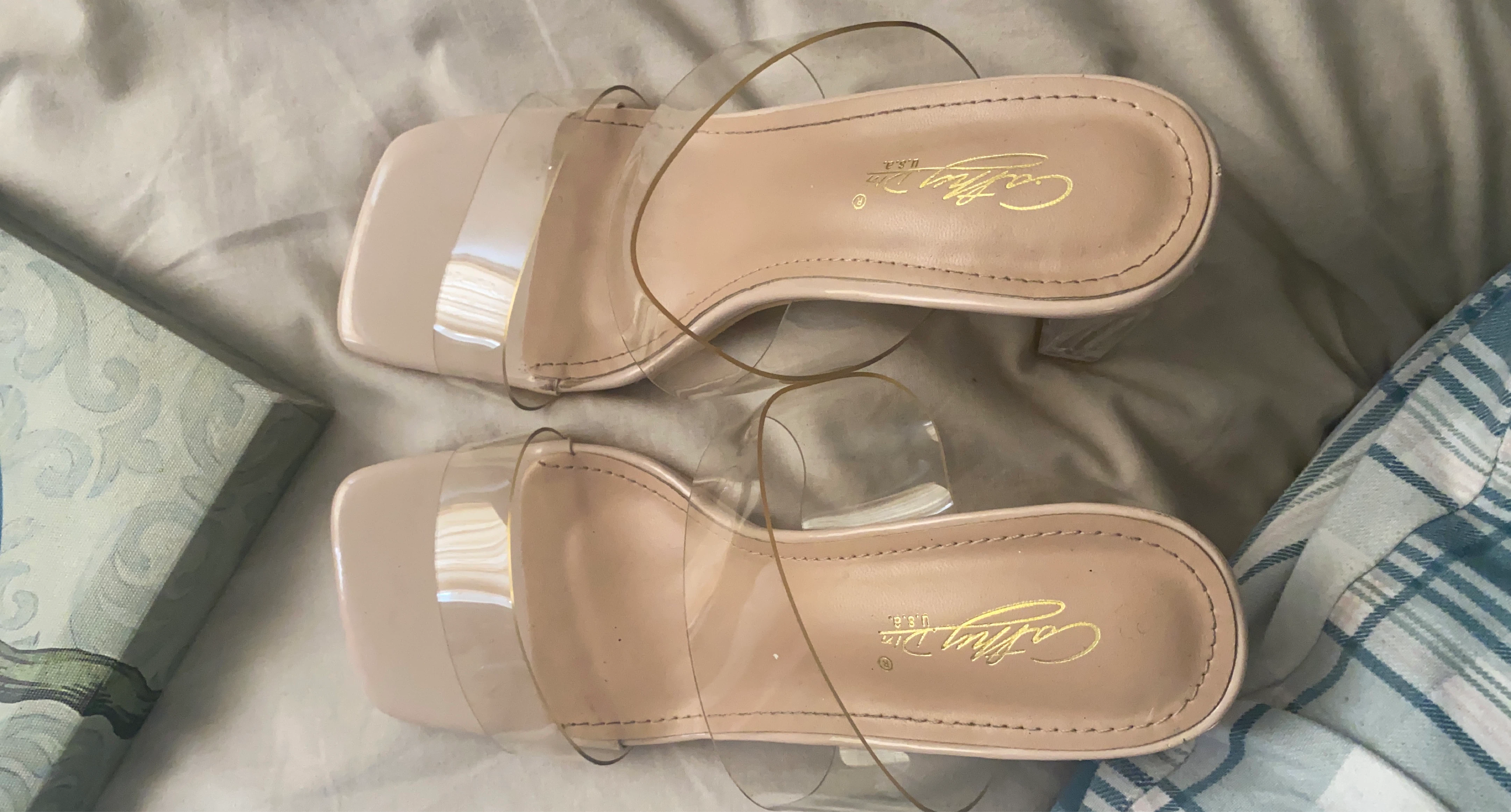 Cathy Jean Clear Strap Heeled Sandals