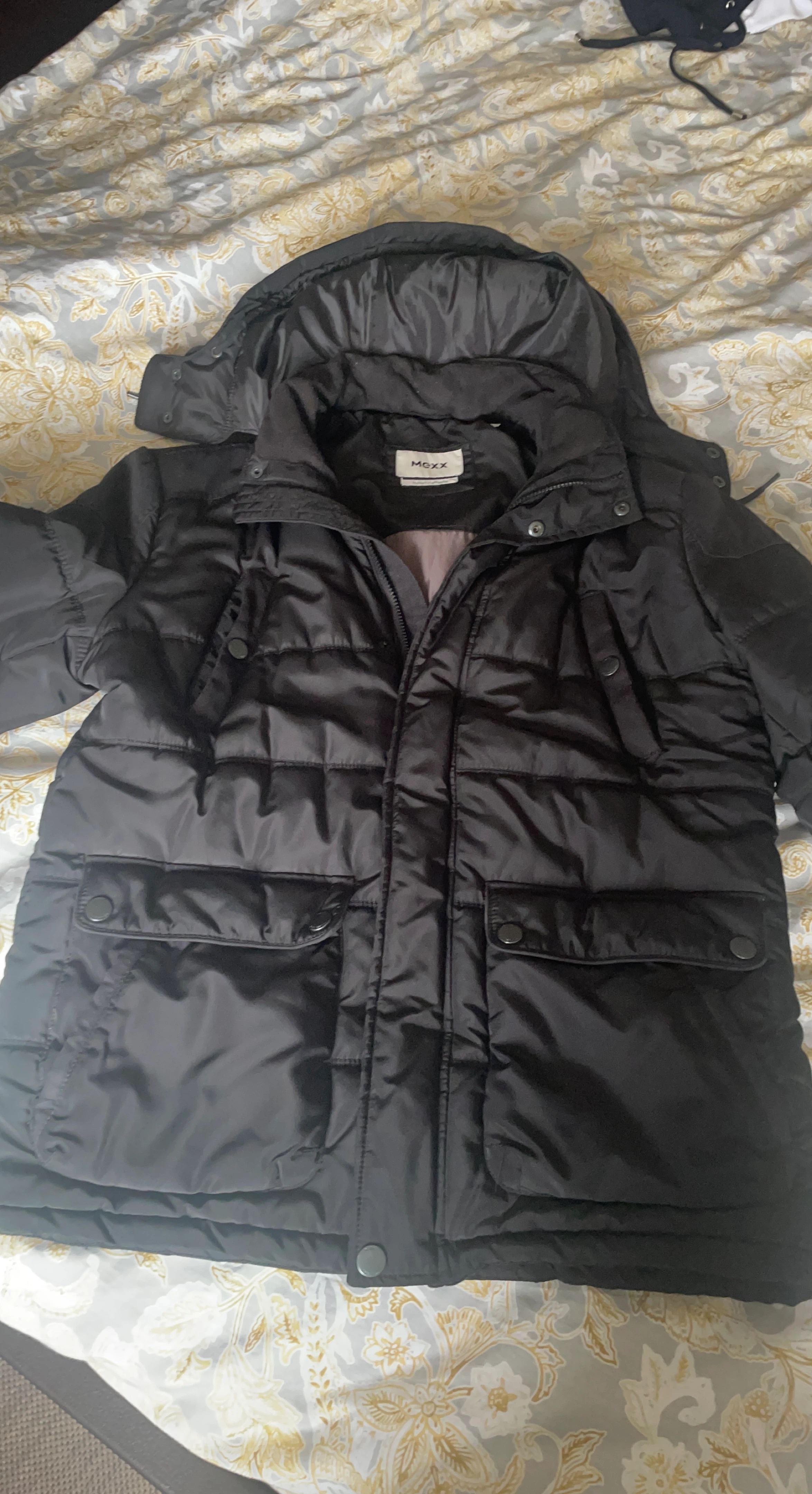 Mexx Black Puffer Jacket with Hood