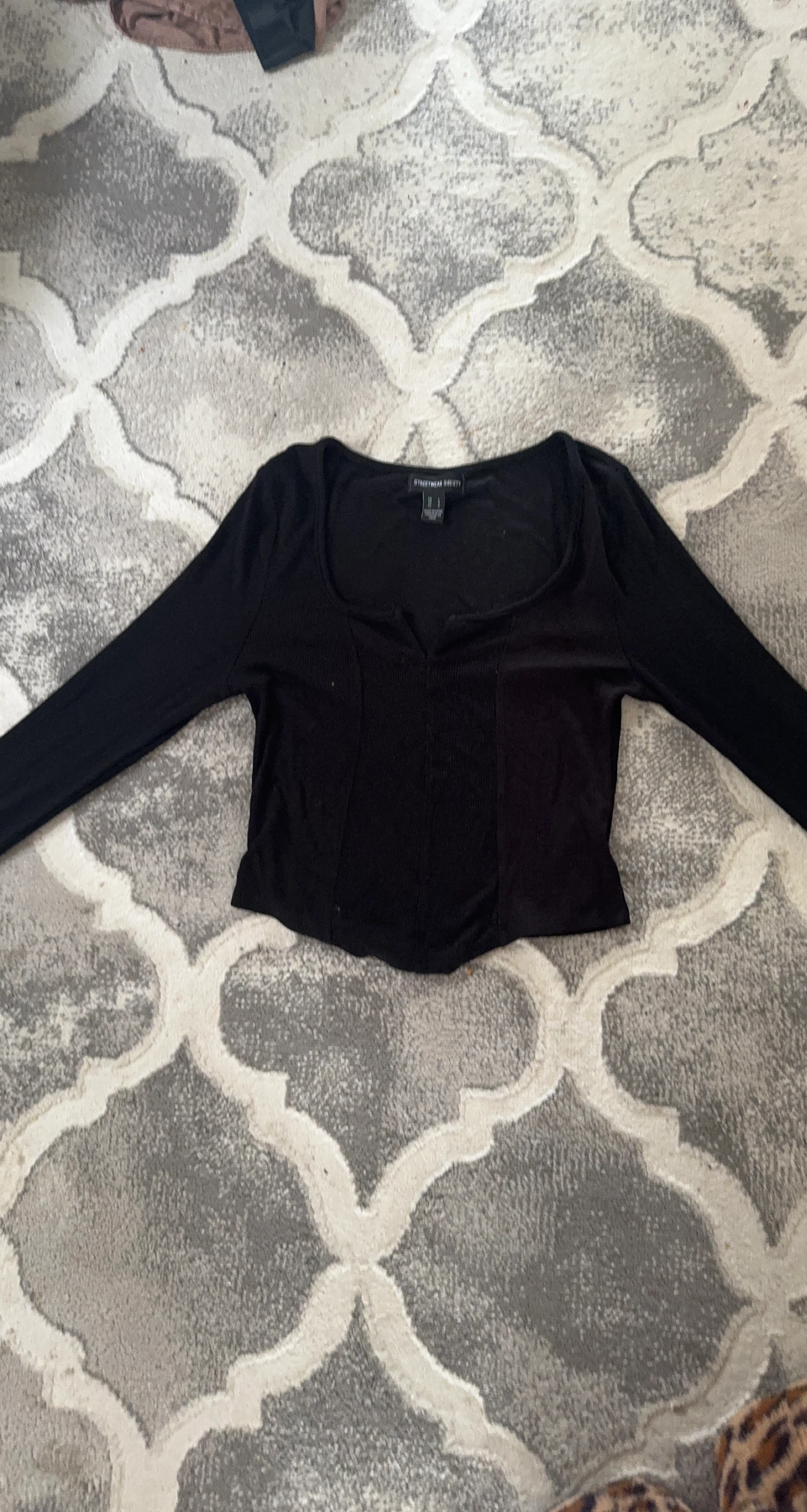 Streetwear Society Black Long Sleeve Top