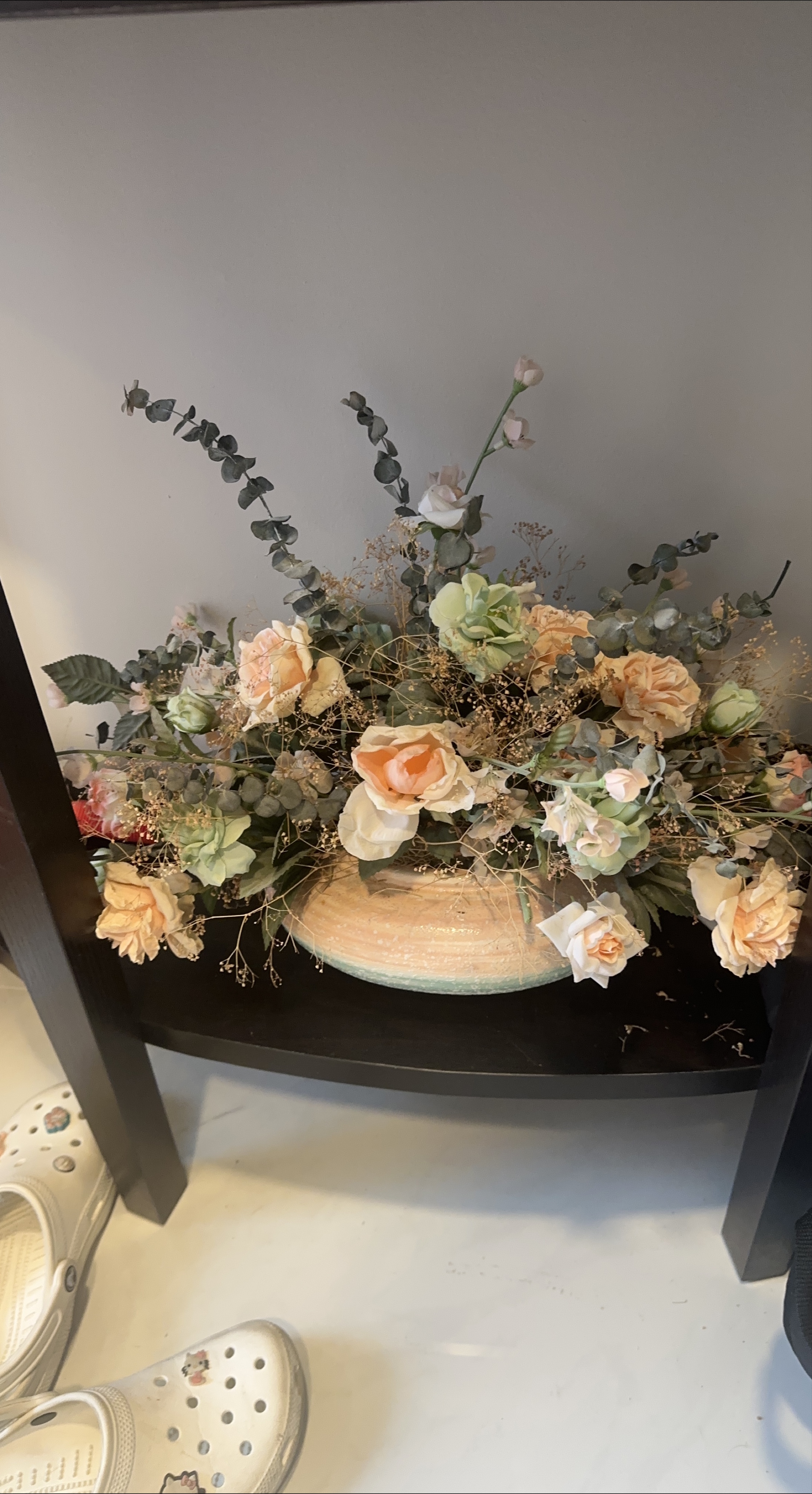 Artificial Flower Arrangement with Basket