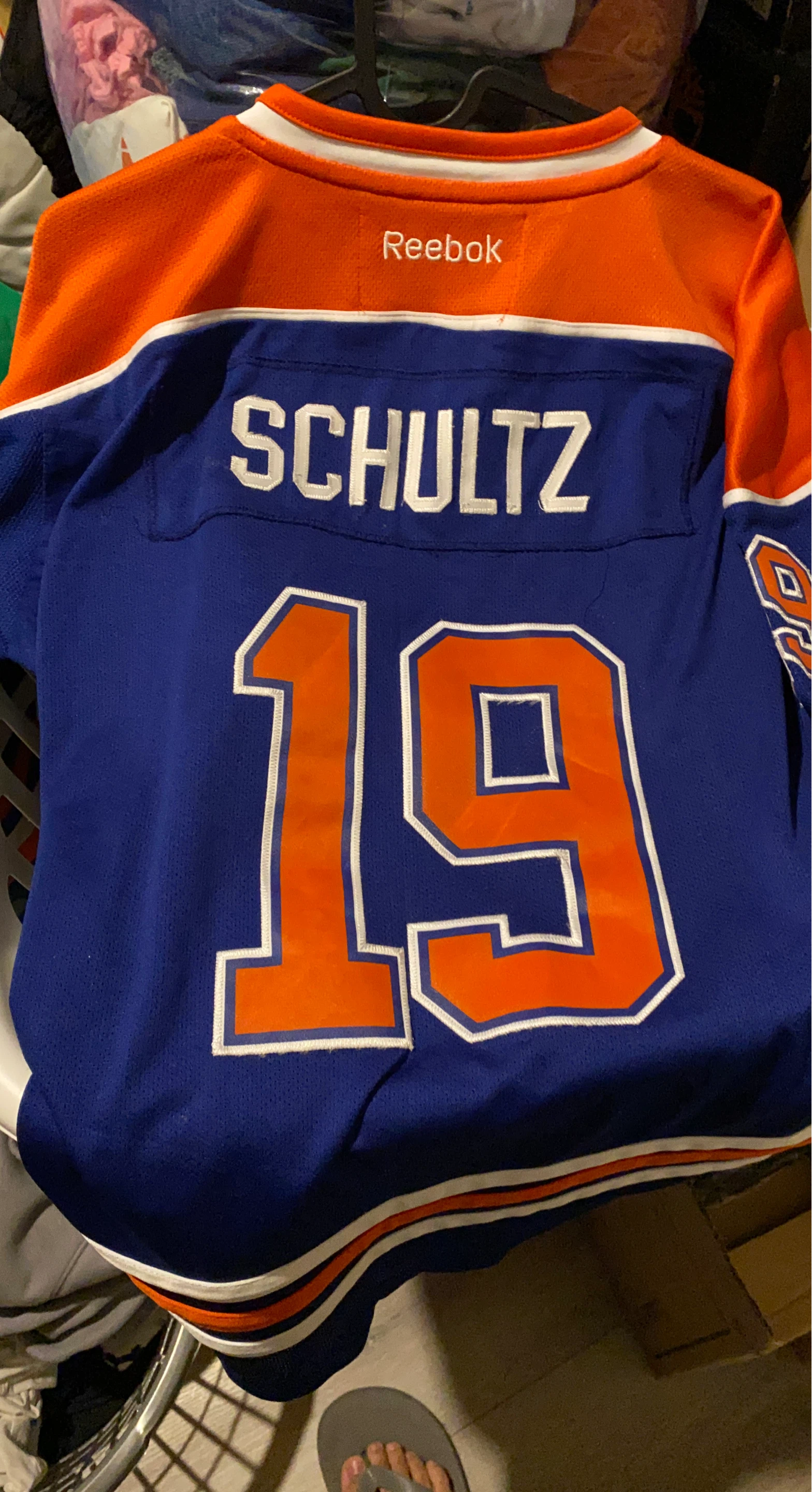 Reebok Edmonton Oilers Schultz #19 Hockey Jersey