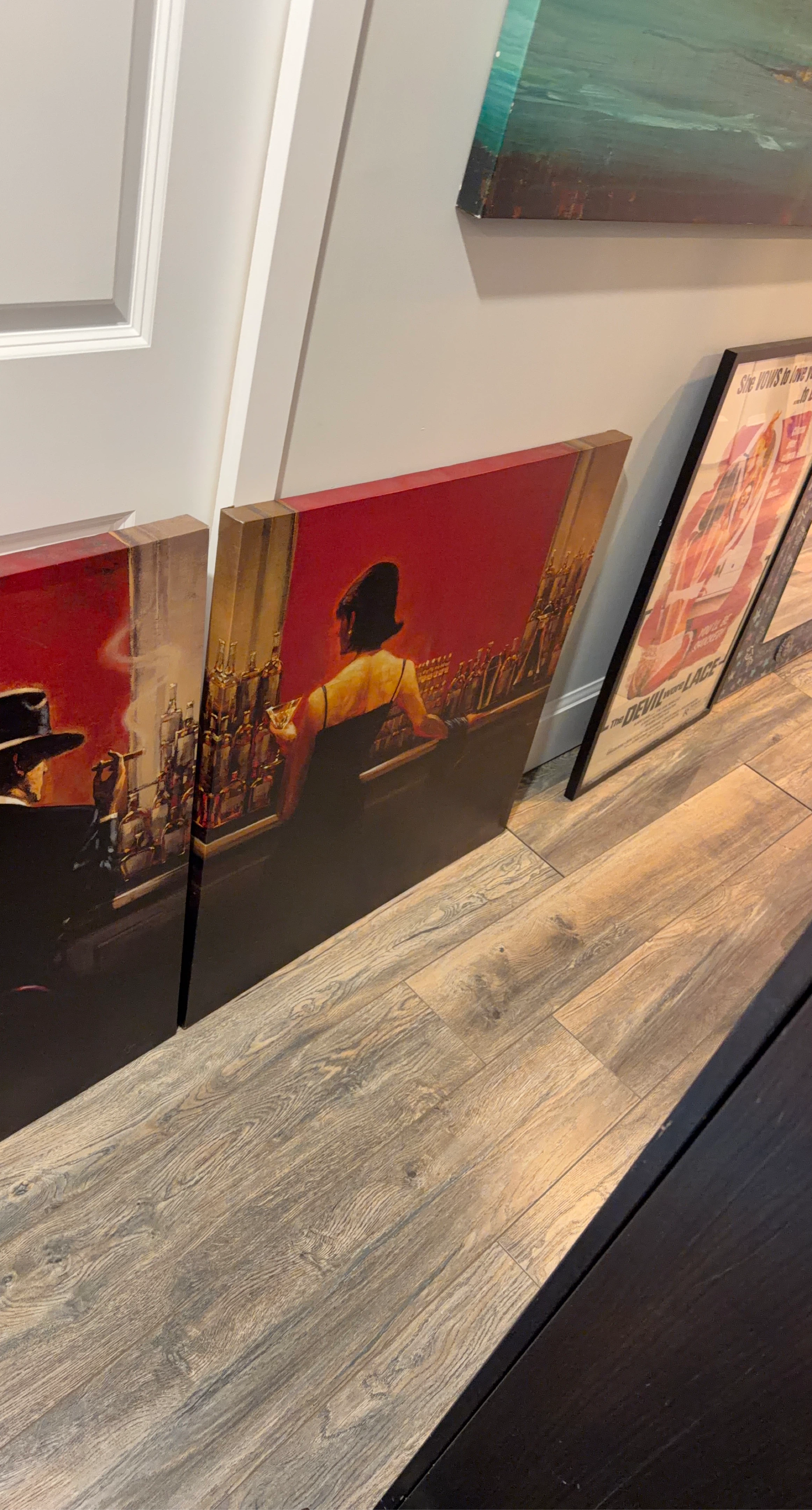 Vintage Bar Scene Canvas Art