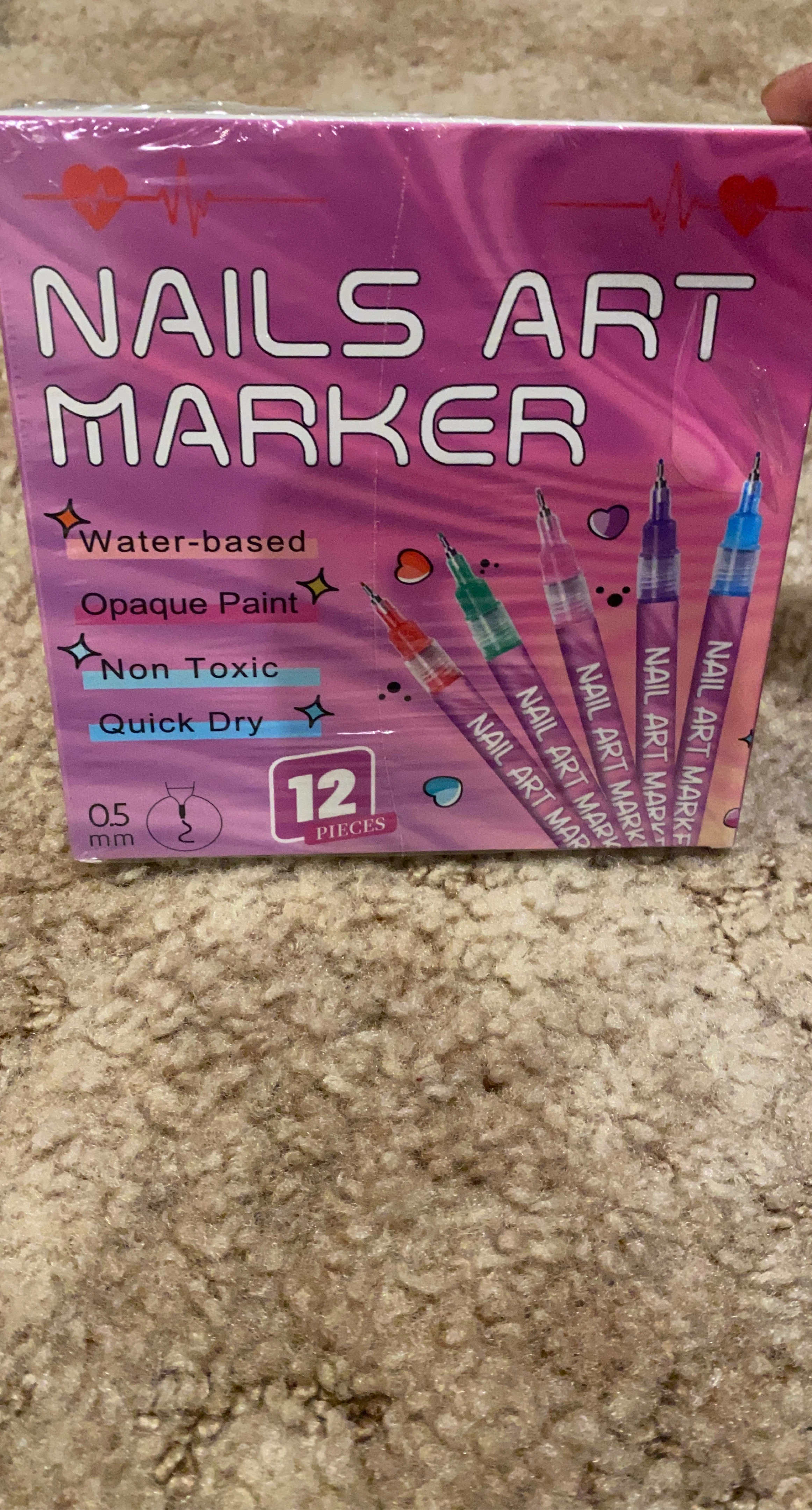 12-Piece Nail Art Marker Set
