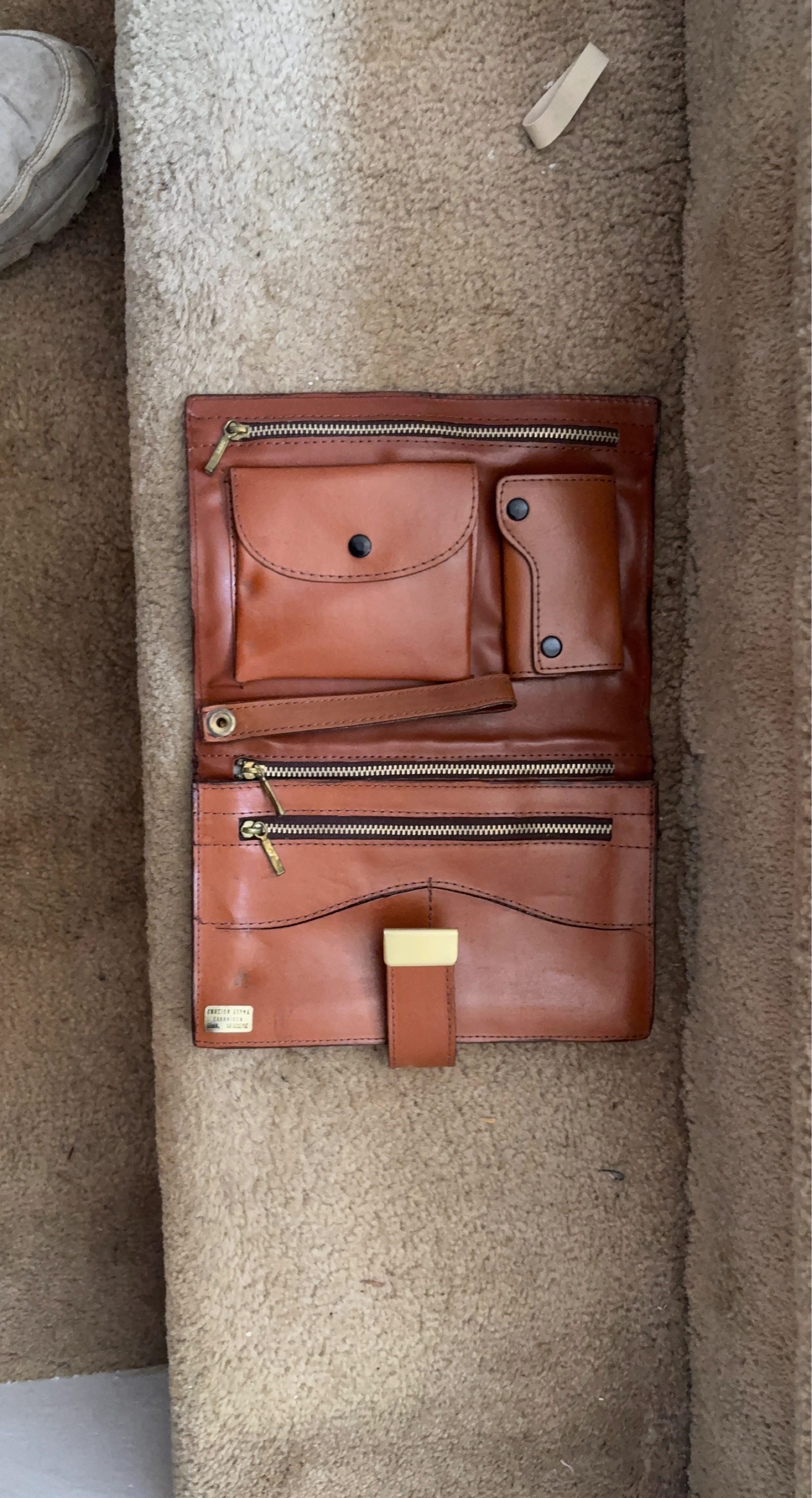 Brown Leather Clutch/Wallet