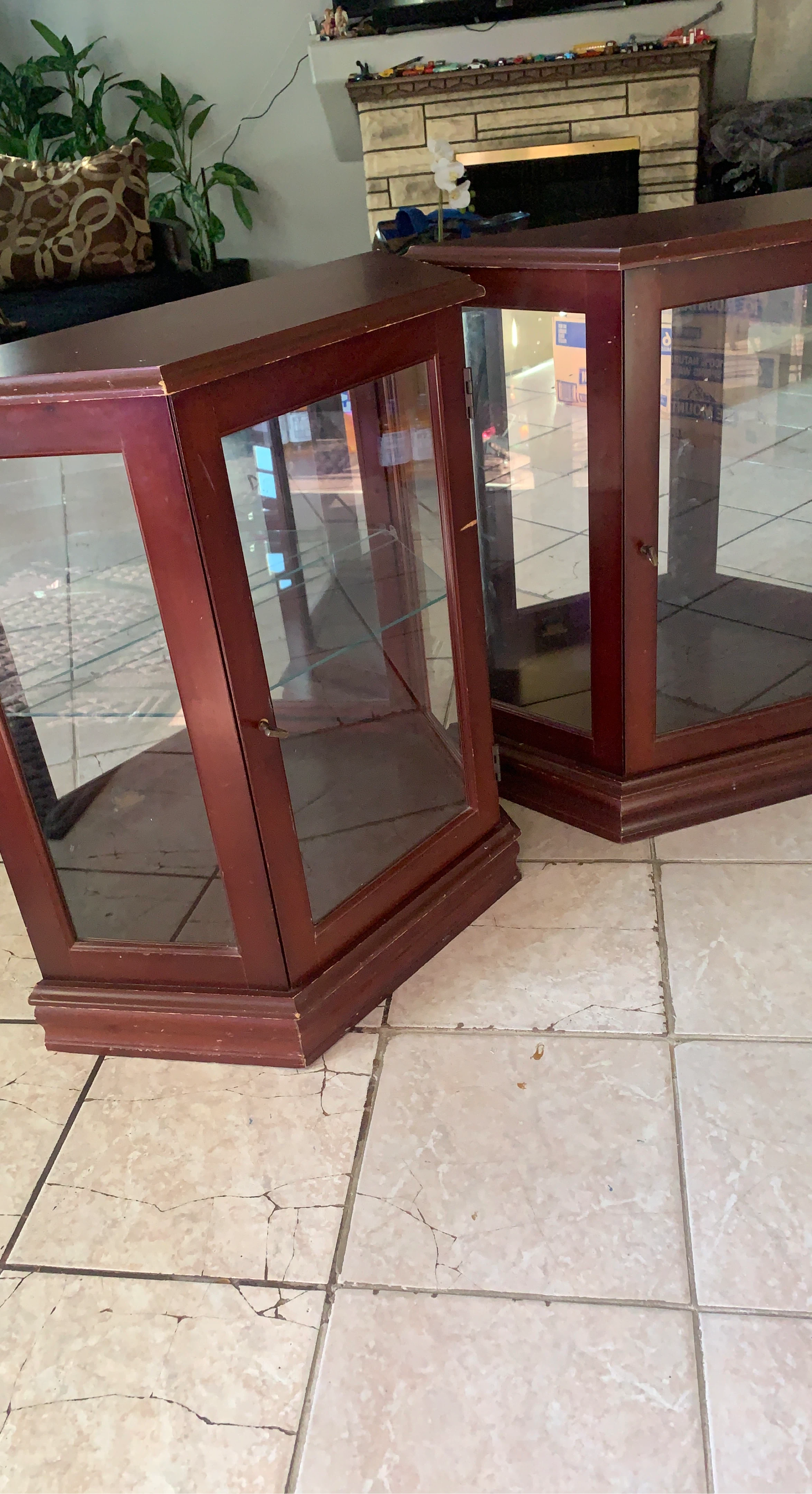 Wooden Curio Display Cabinet