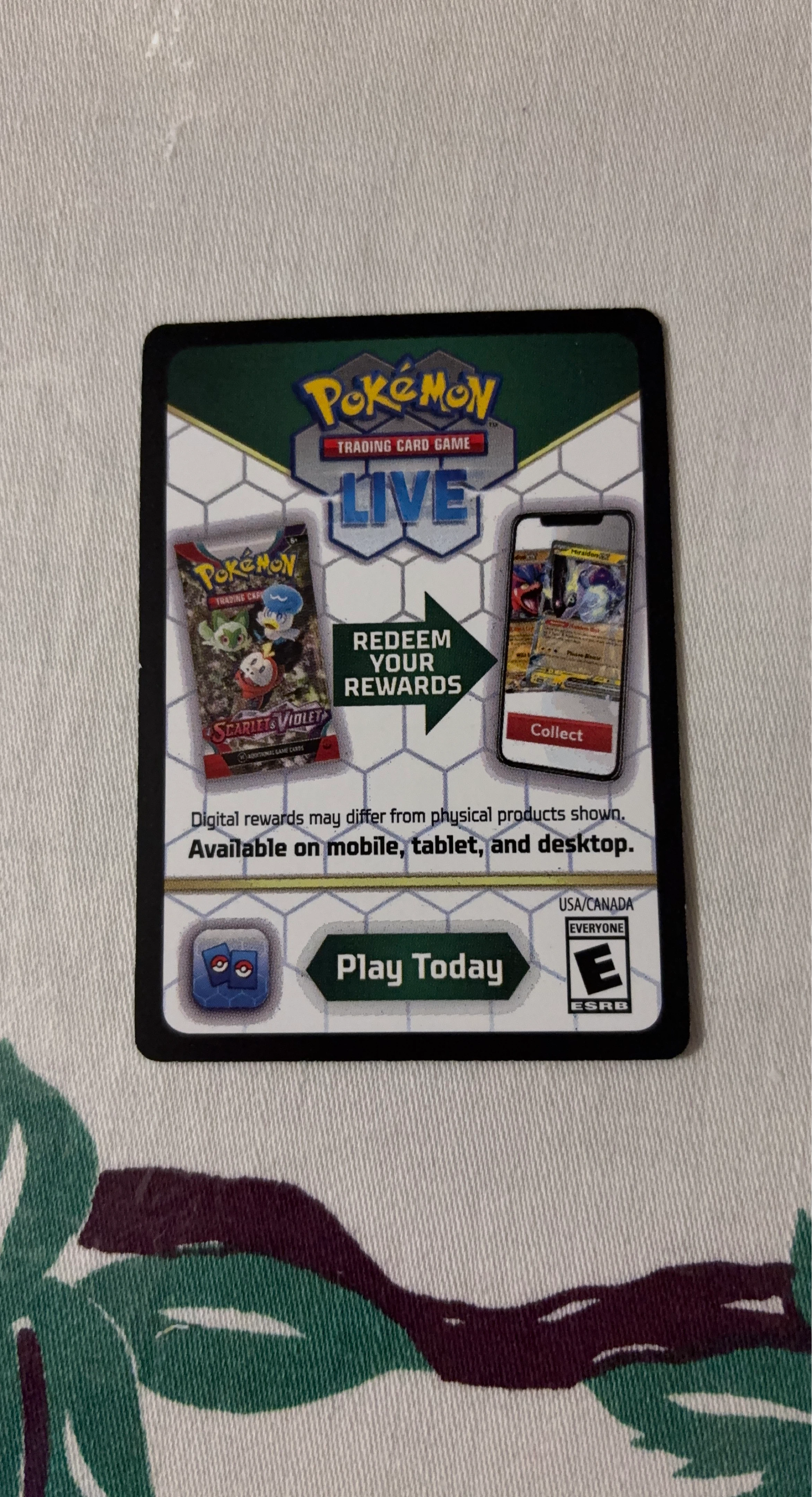 Pokemon Trading Card Game Live Code Card