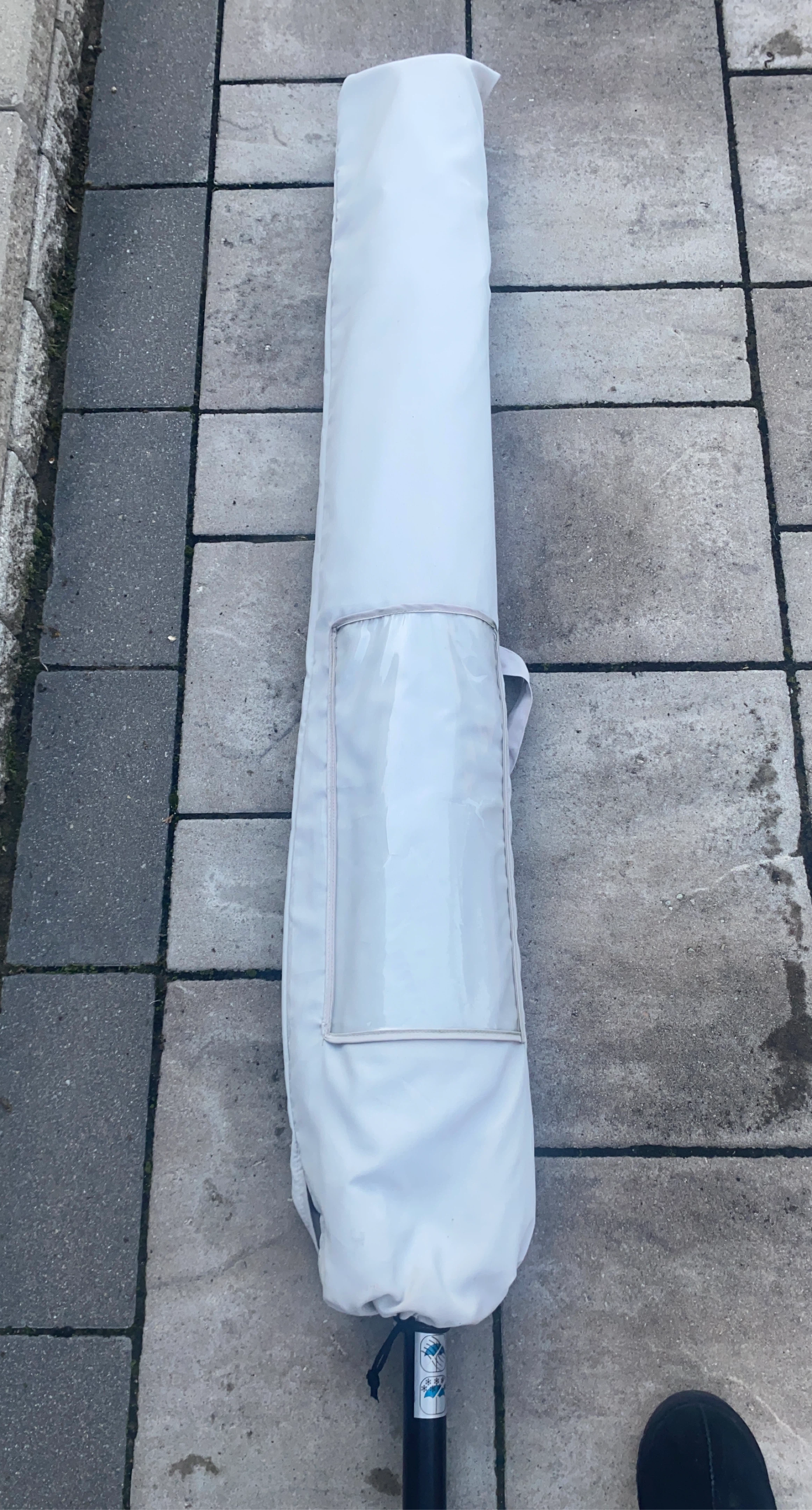 White Umbrella Cover with Clear Window