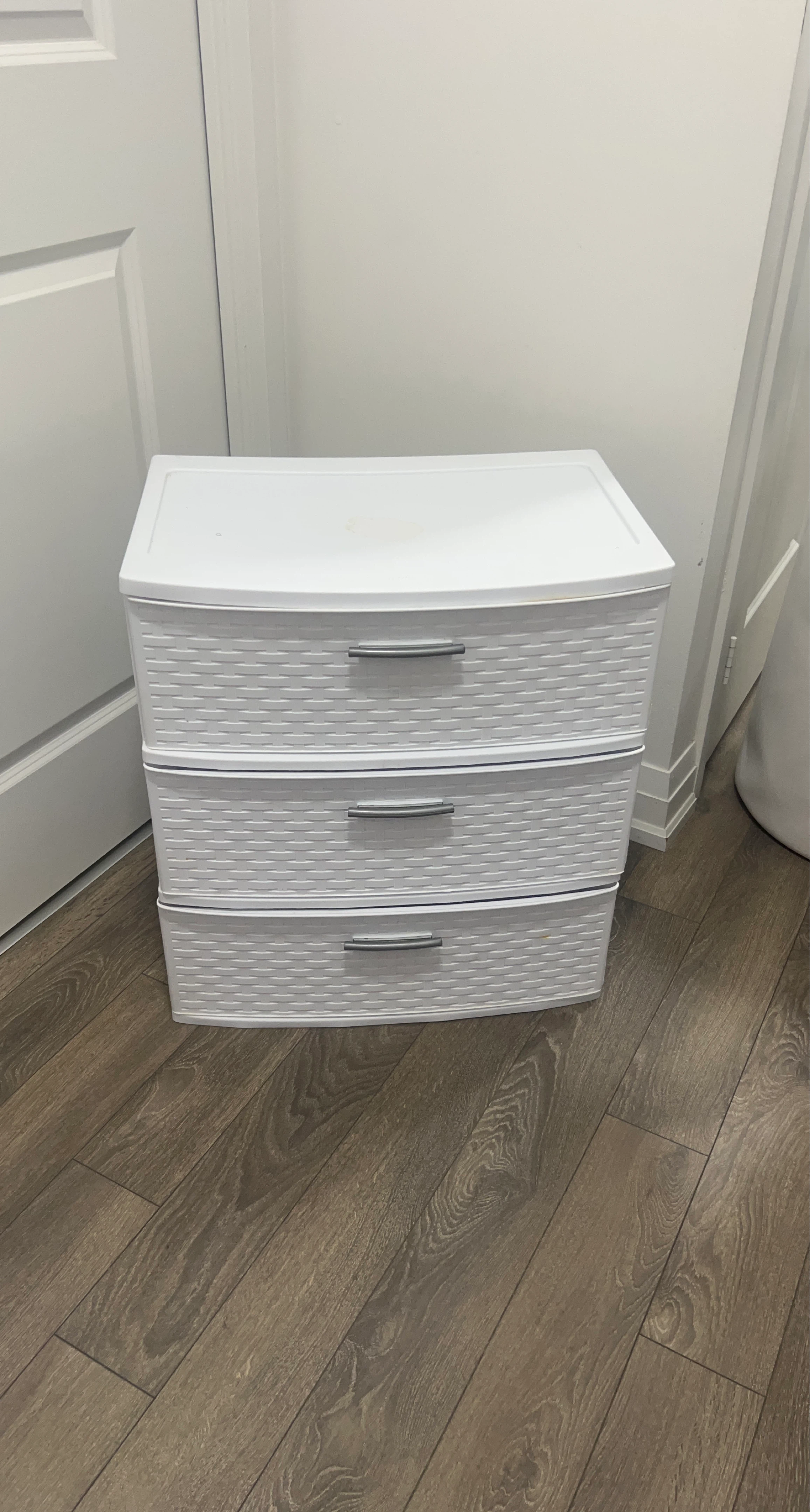 White 3-Drawer Plastic Storage Unit