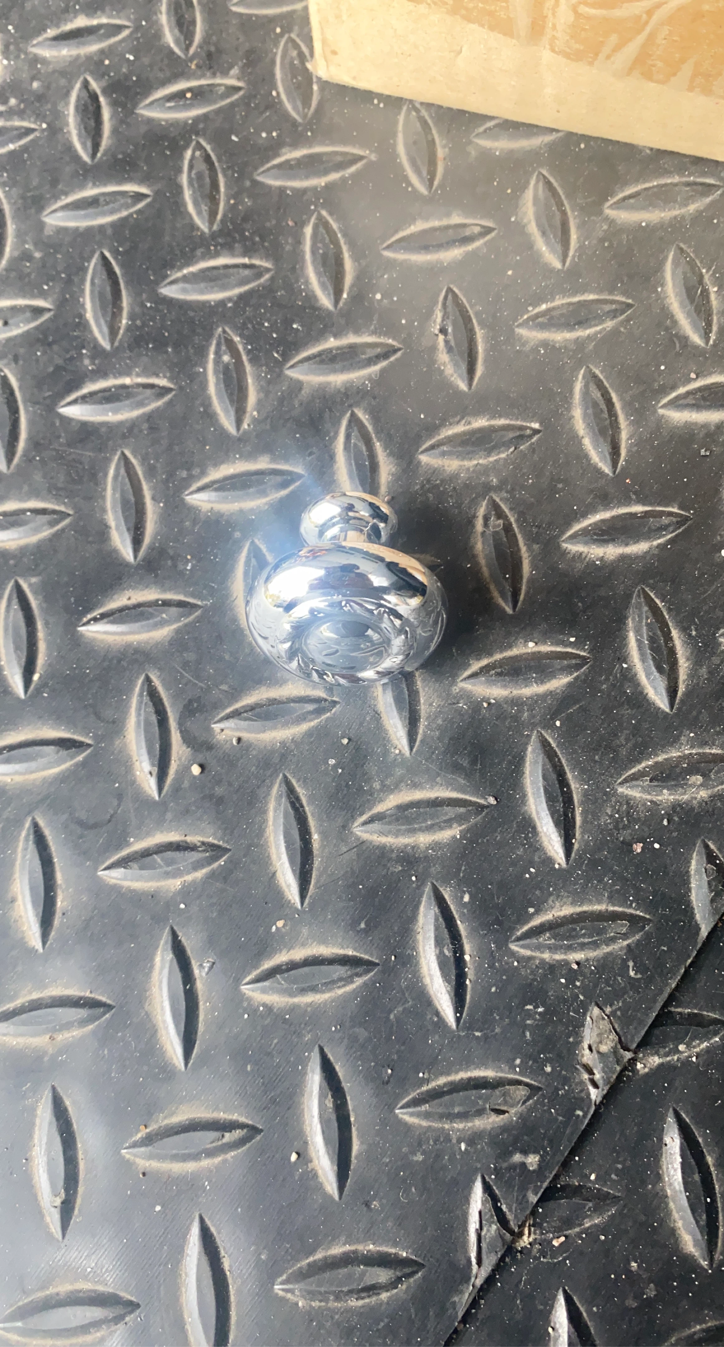 Shiny chrome knob