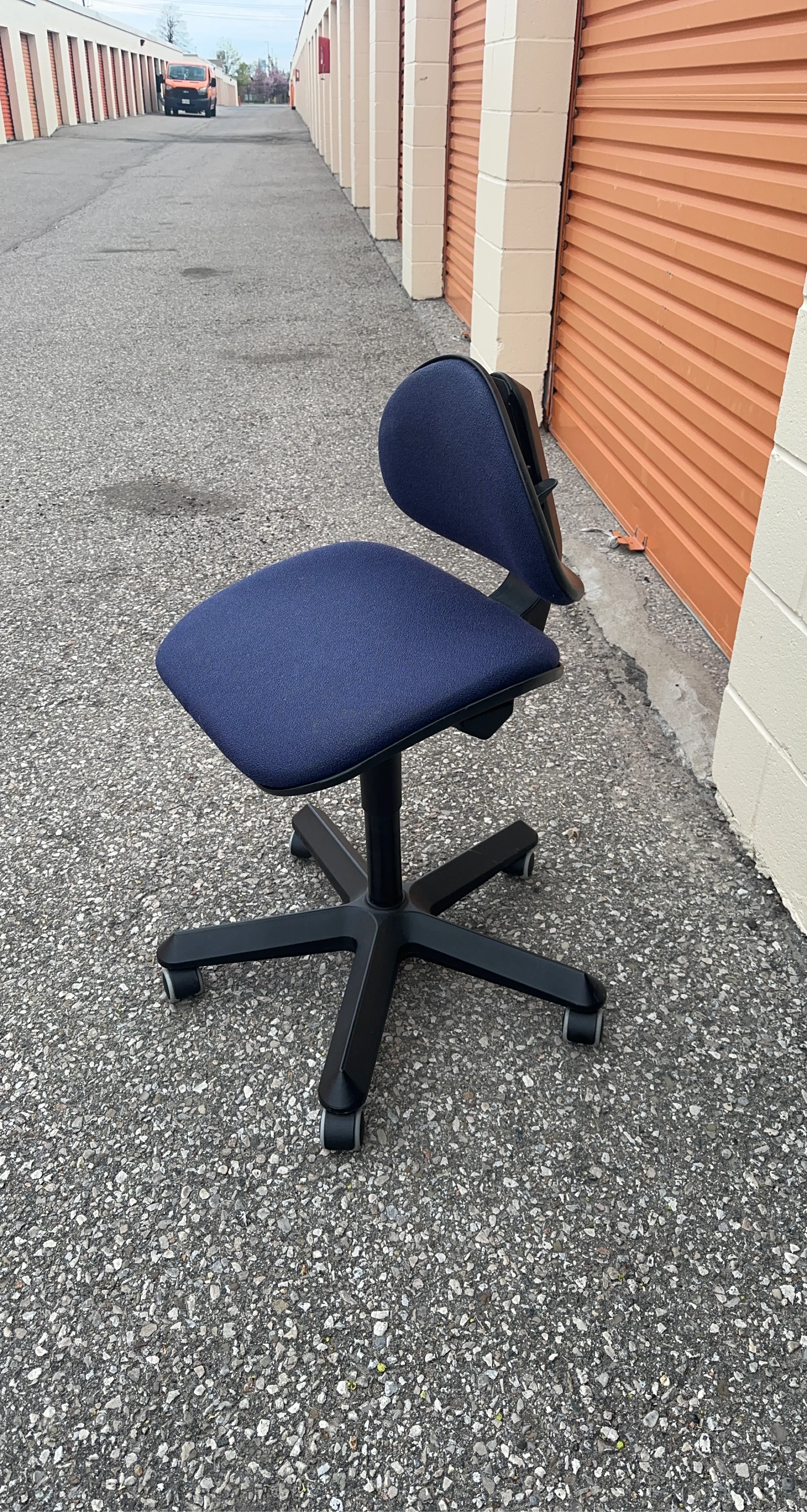 Blue Office Chair with Wheels