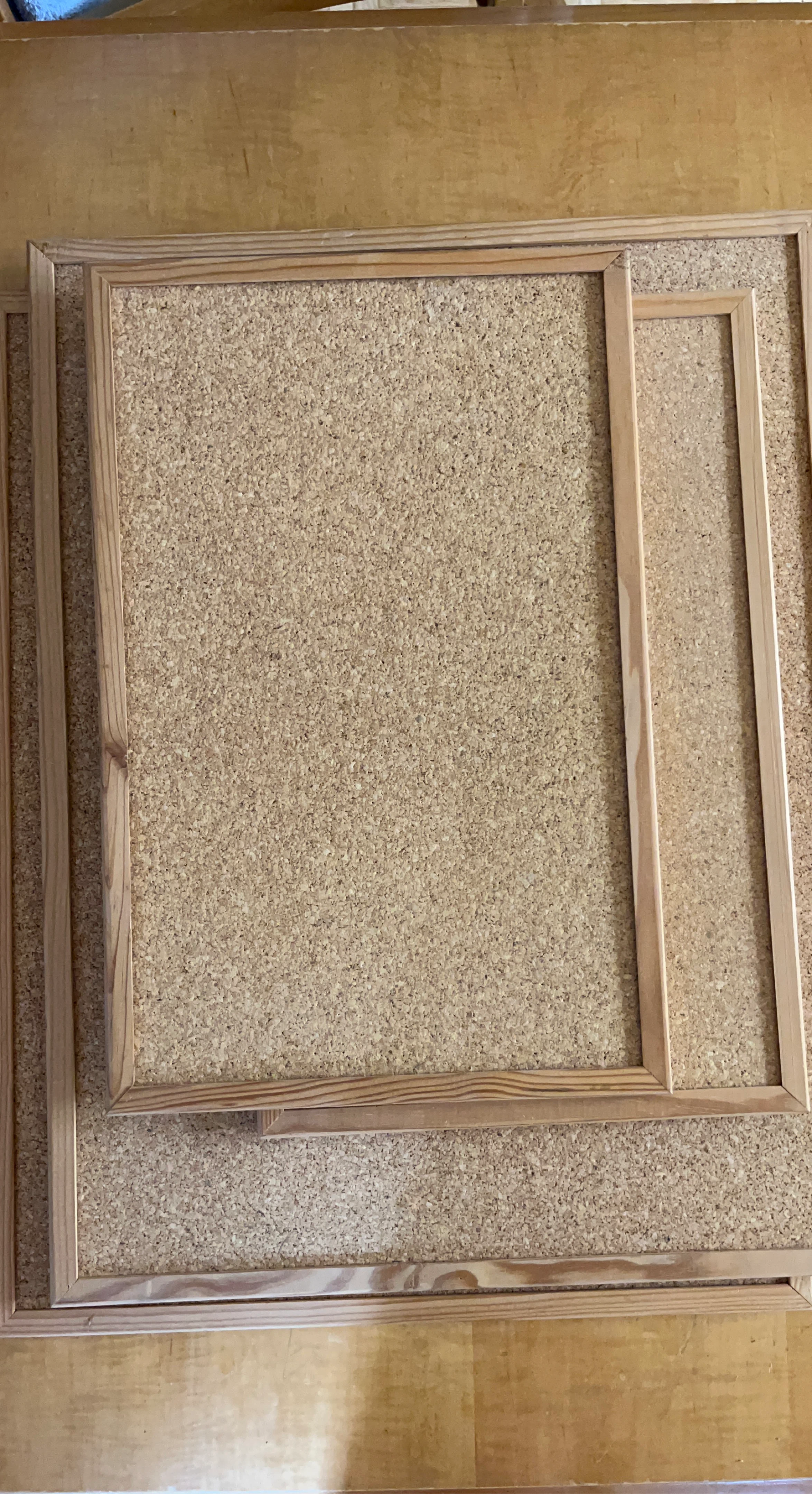 Cork Bulletin Board with Wooden Frame