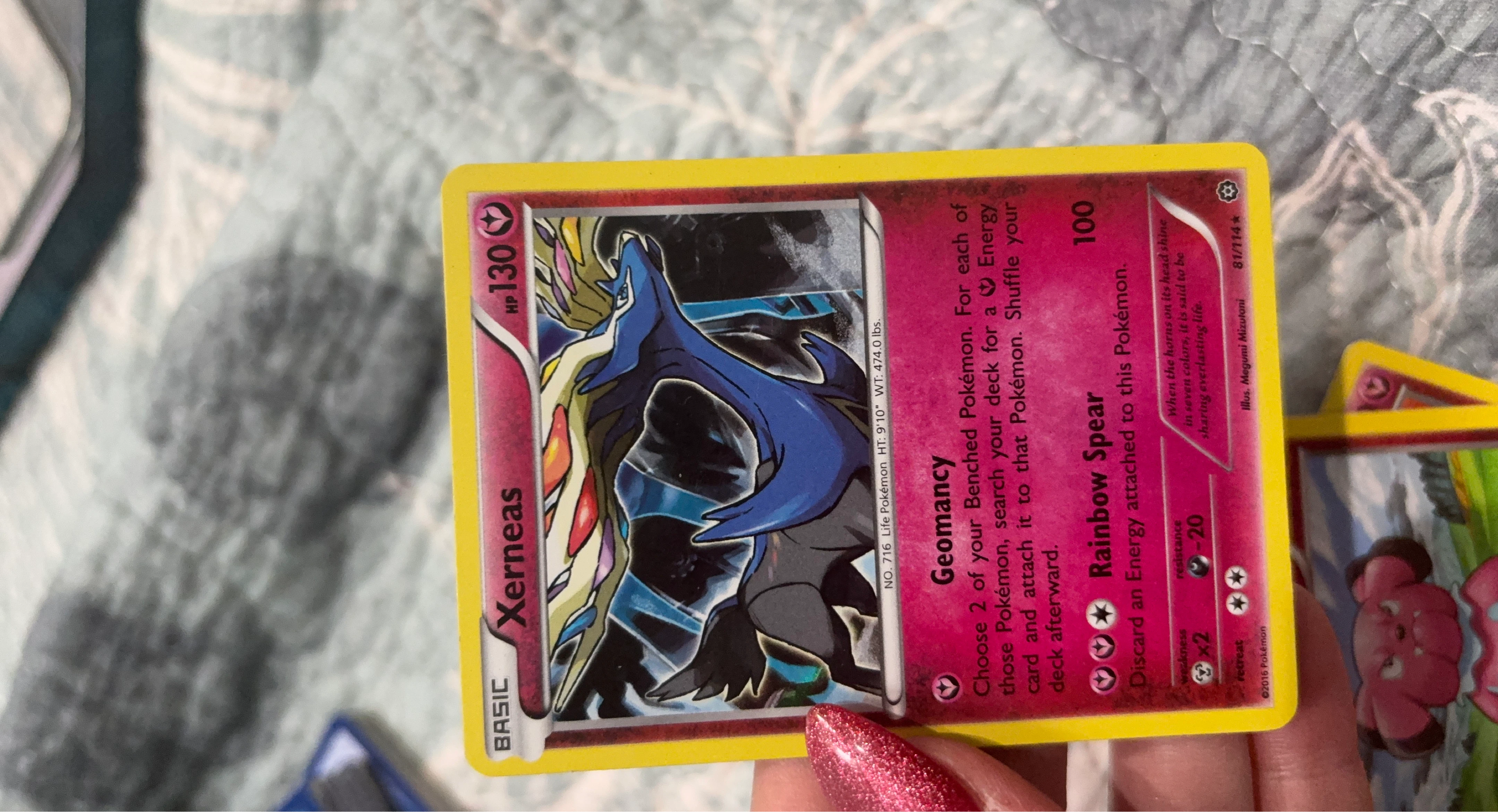 Xerneas Holographic Pokémon card