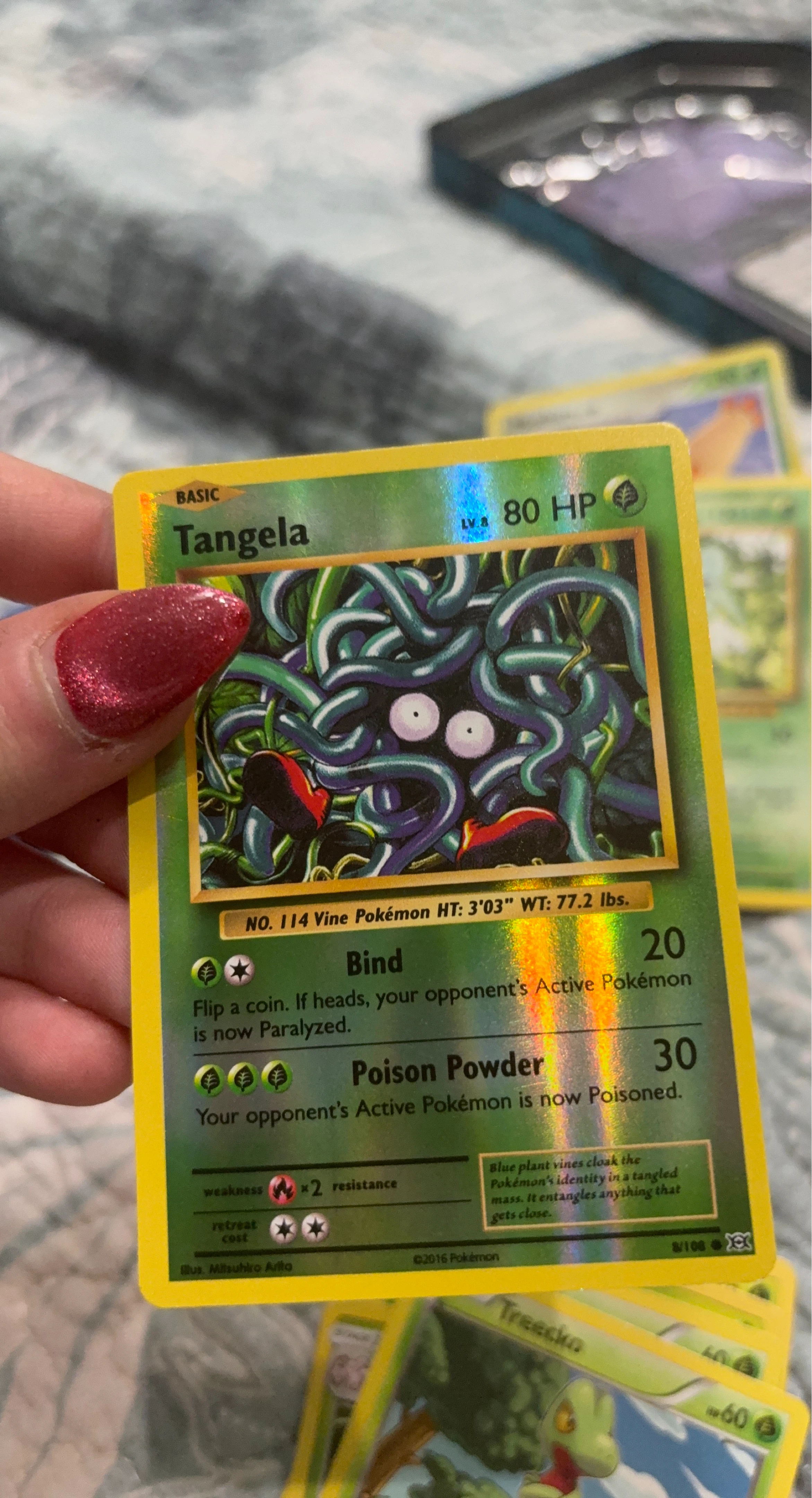 Holographic Tangela Card