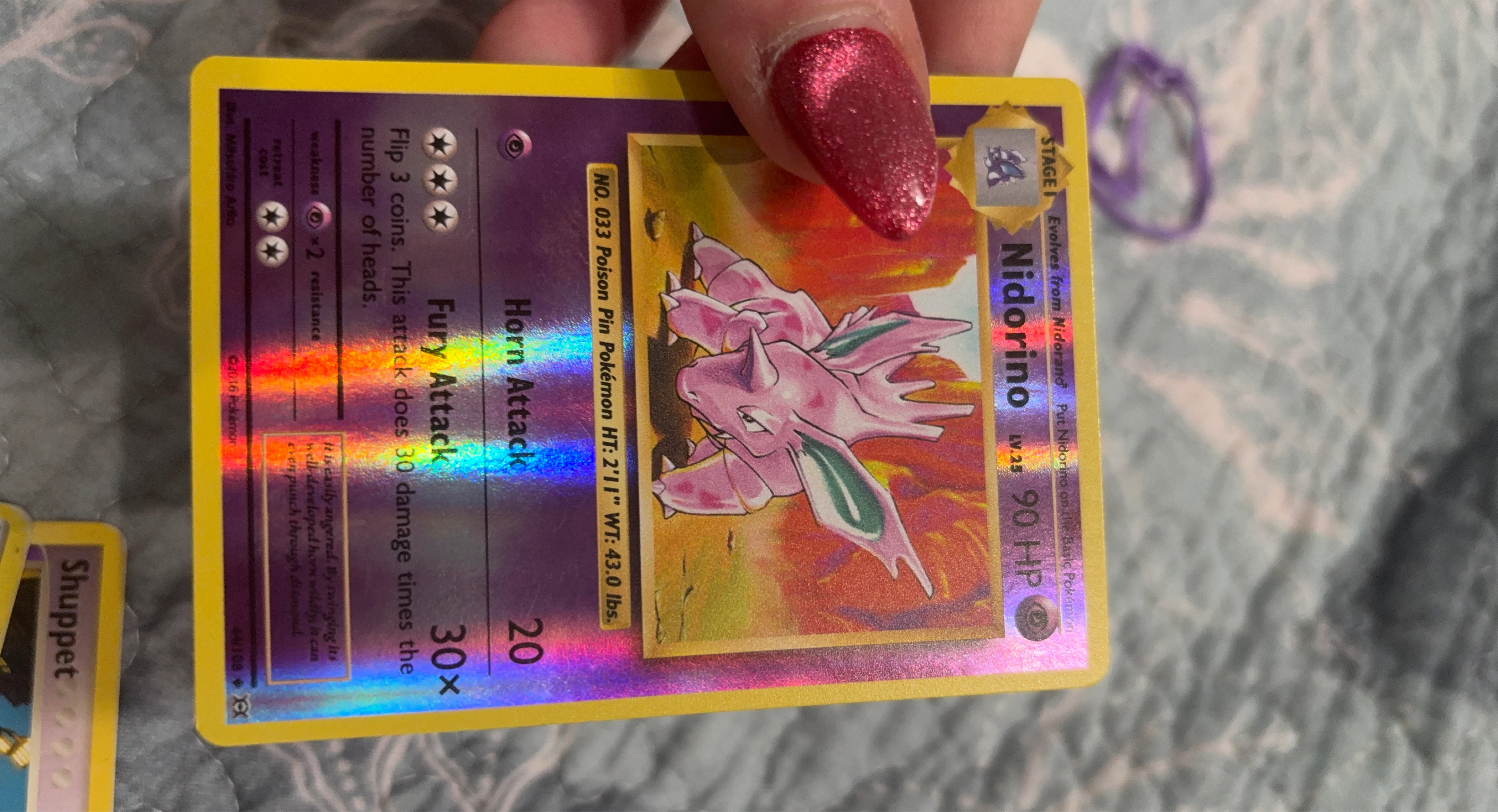 Nidorino Holographic card
