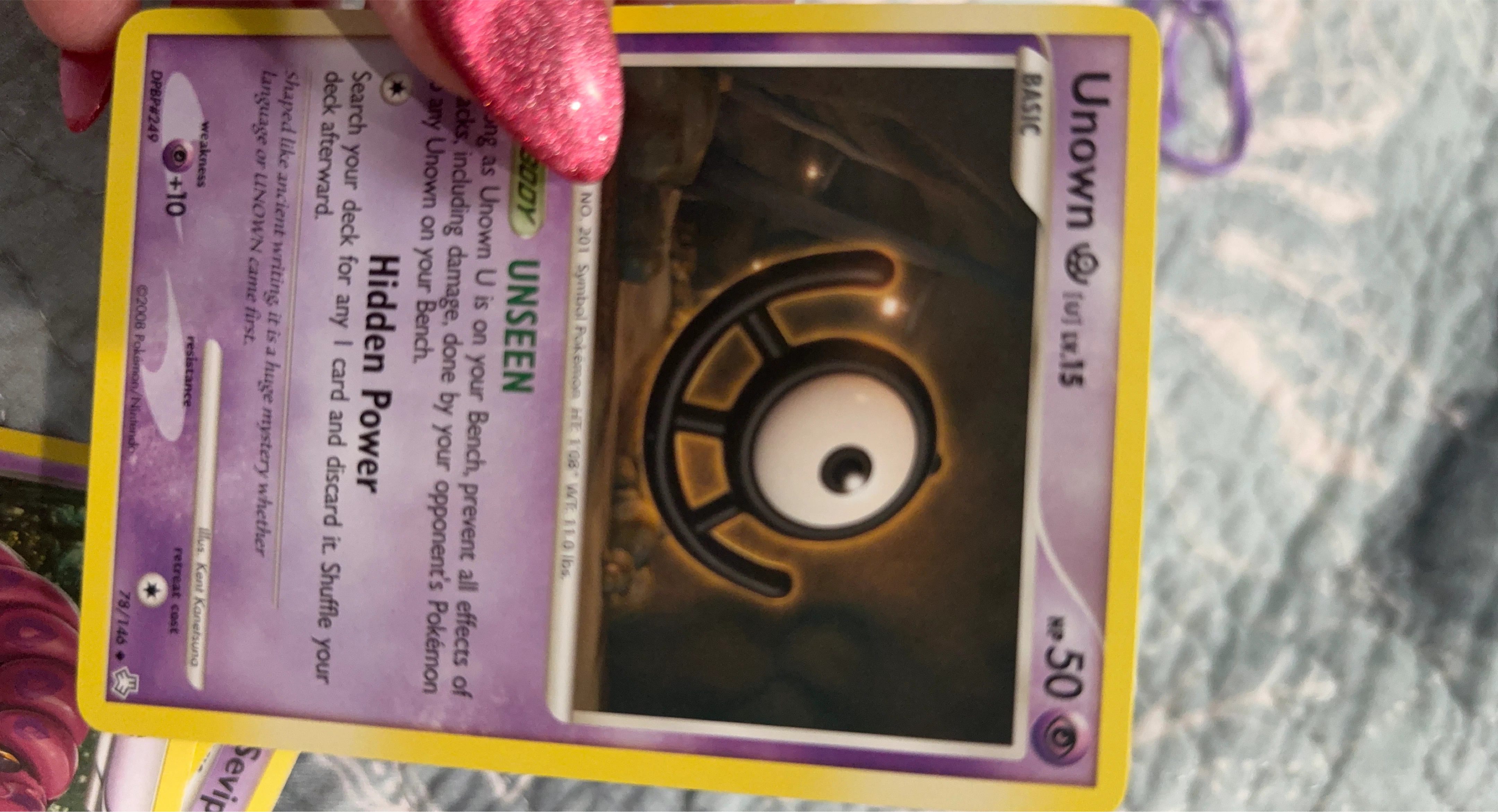 Pokemon Unown  Card