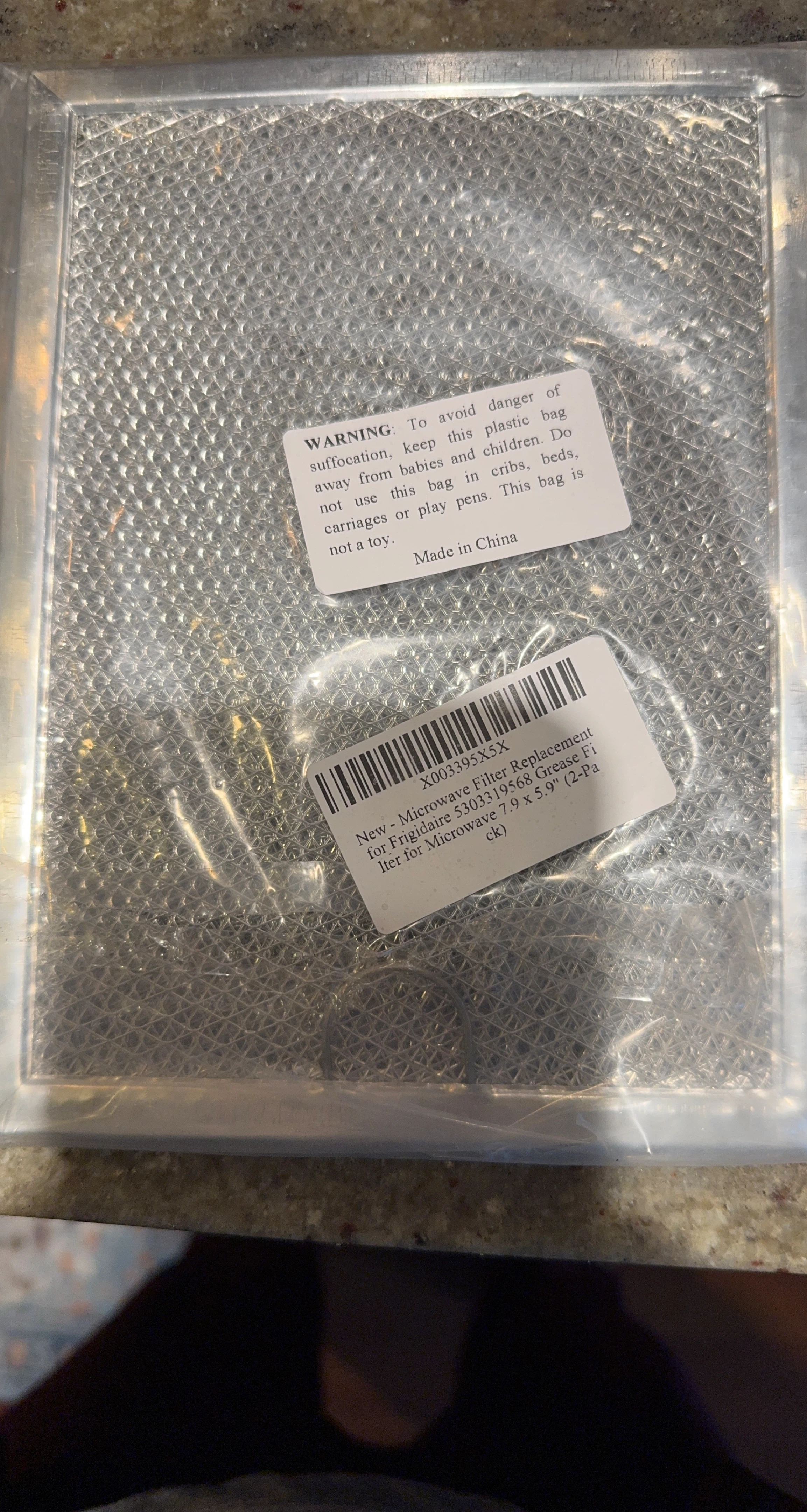 Frigidaire Microwave Grease Filter Replacement 7.9 x 5.9"