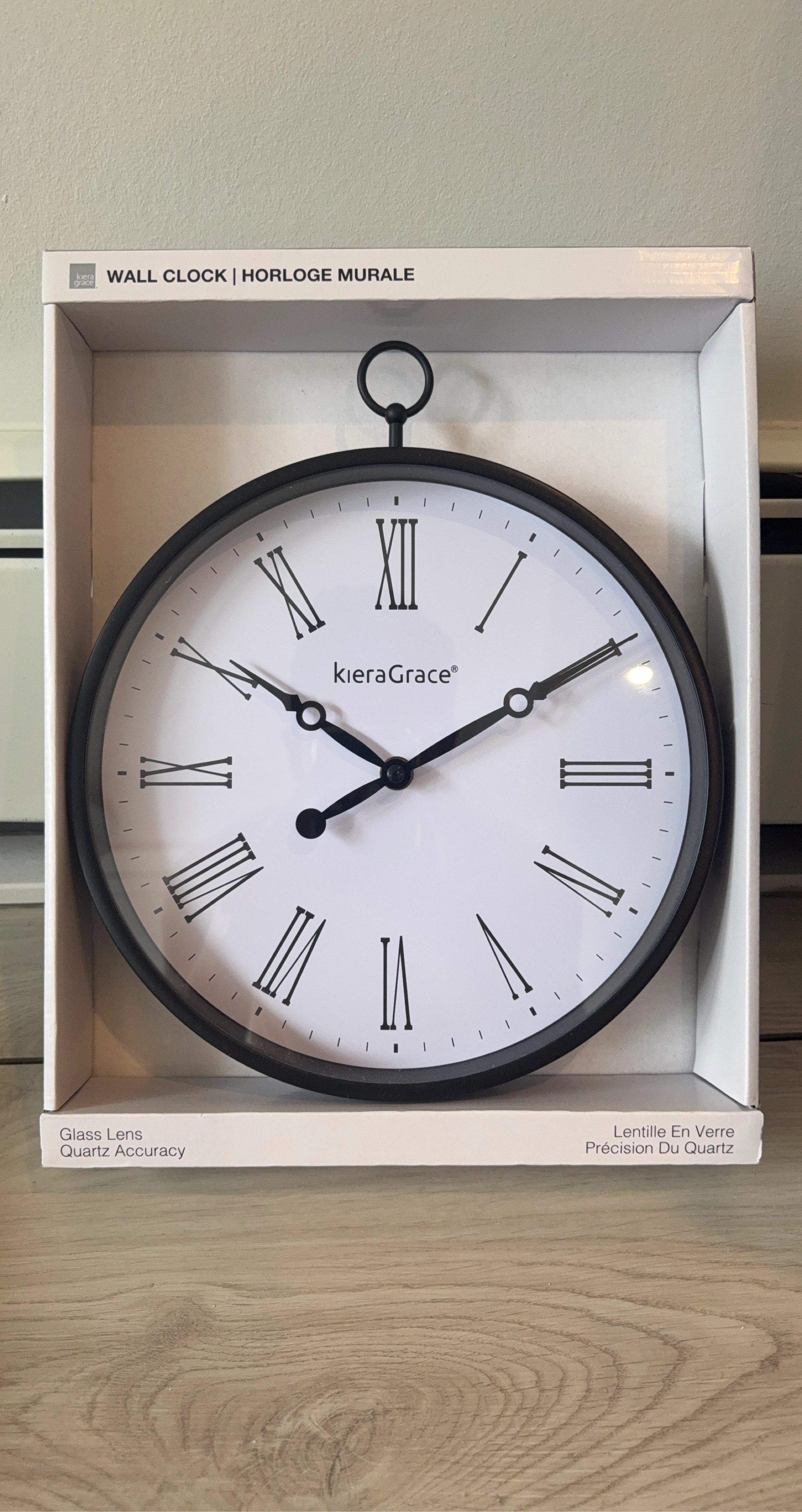 Kiera Grace 11.8" Wall Clock - Black