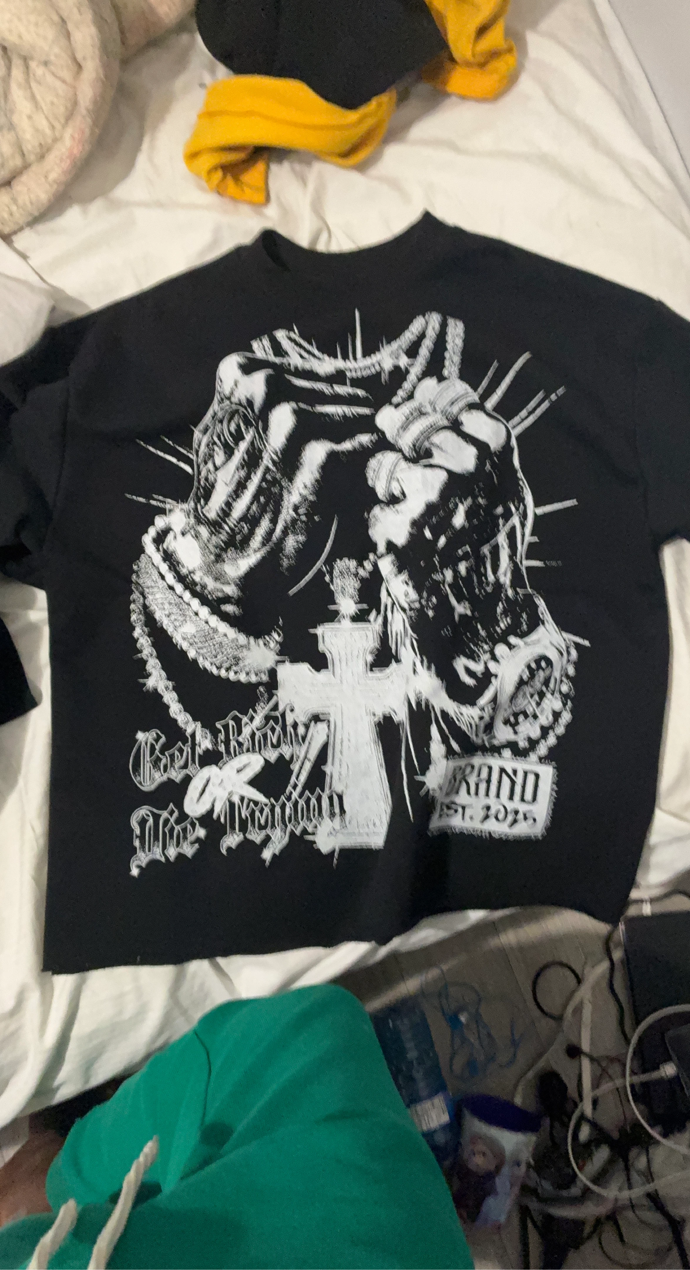 Black T-Shirt with Graphic Print