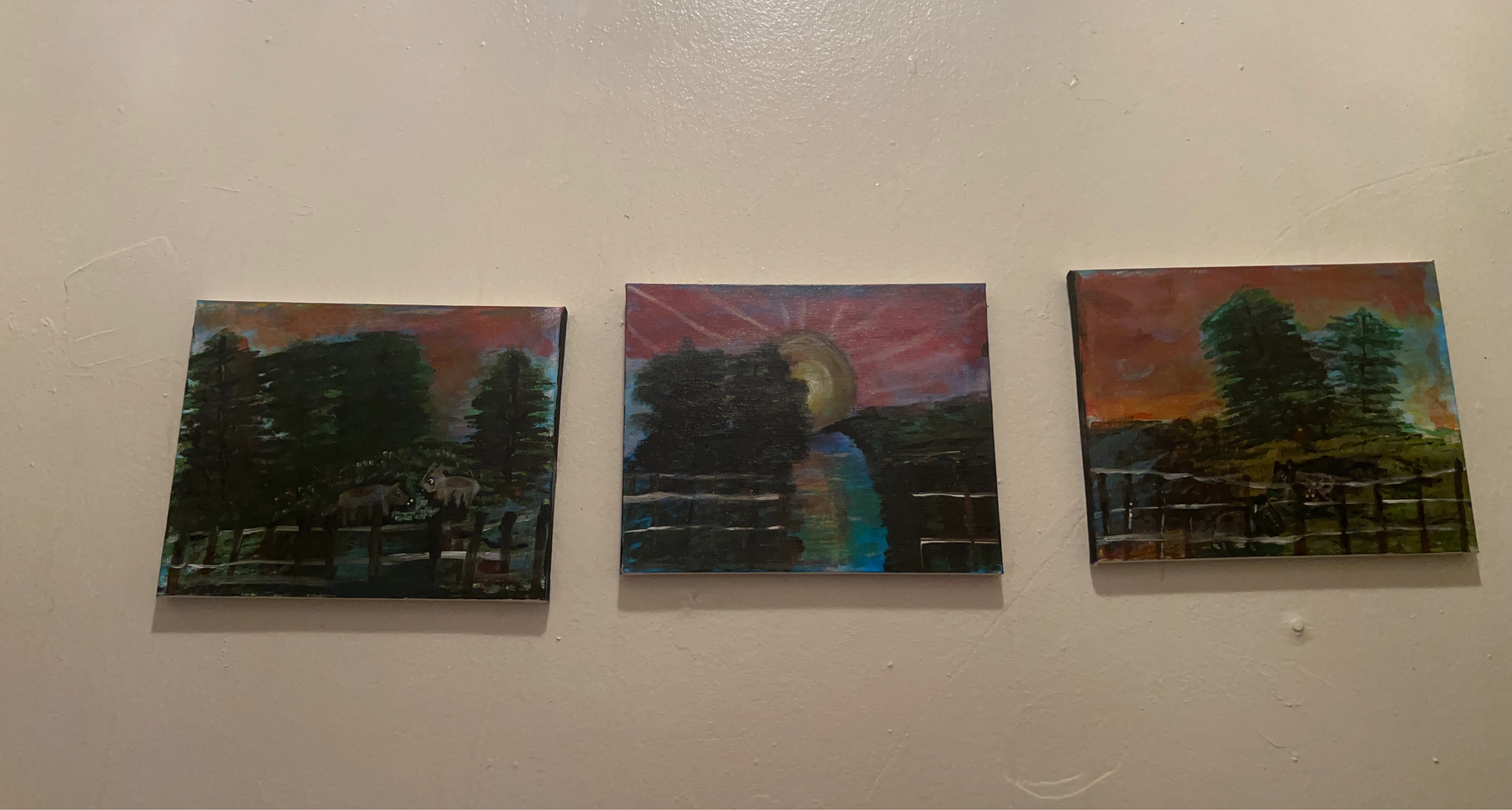 Set of 3 Landscape Paintings