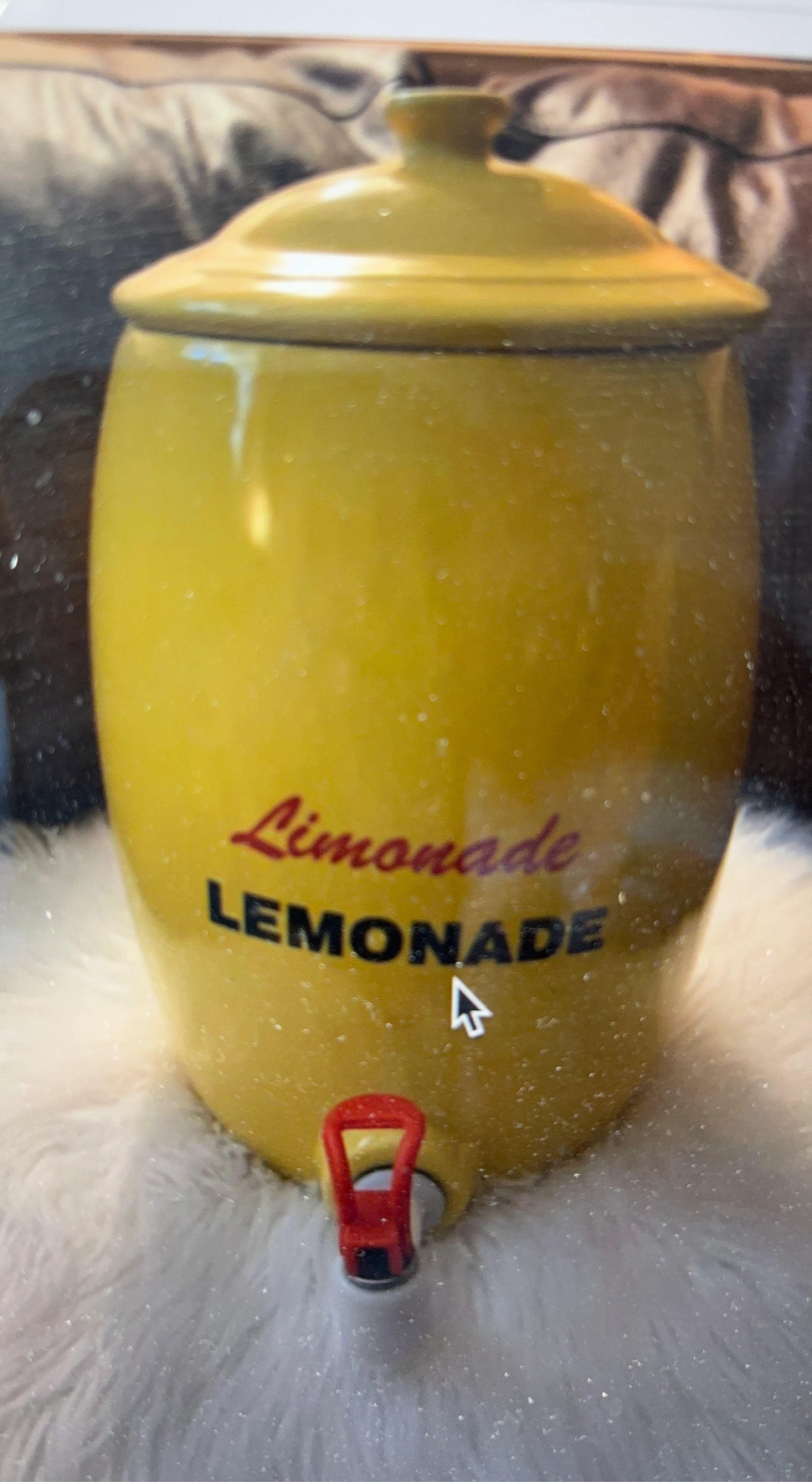 Yellow Lemonade Dispenser with Spigot