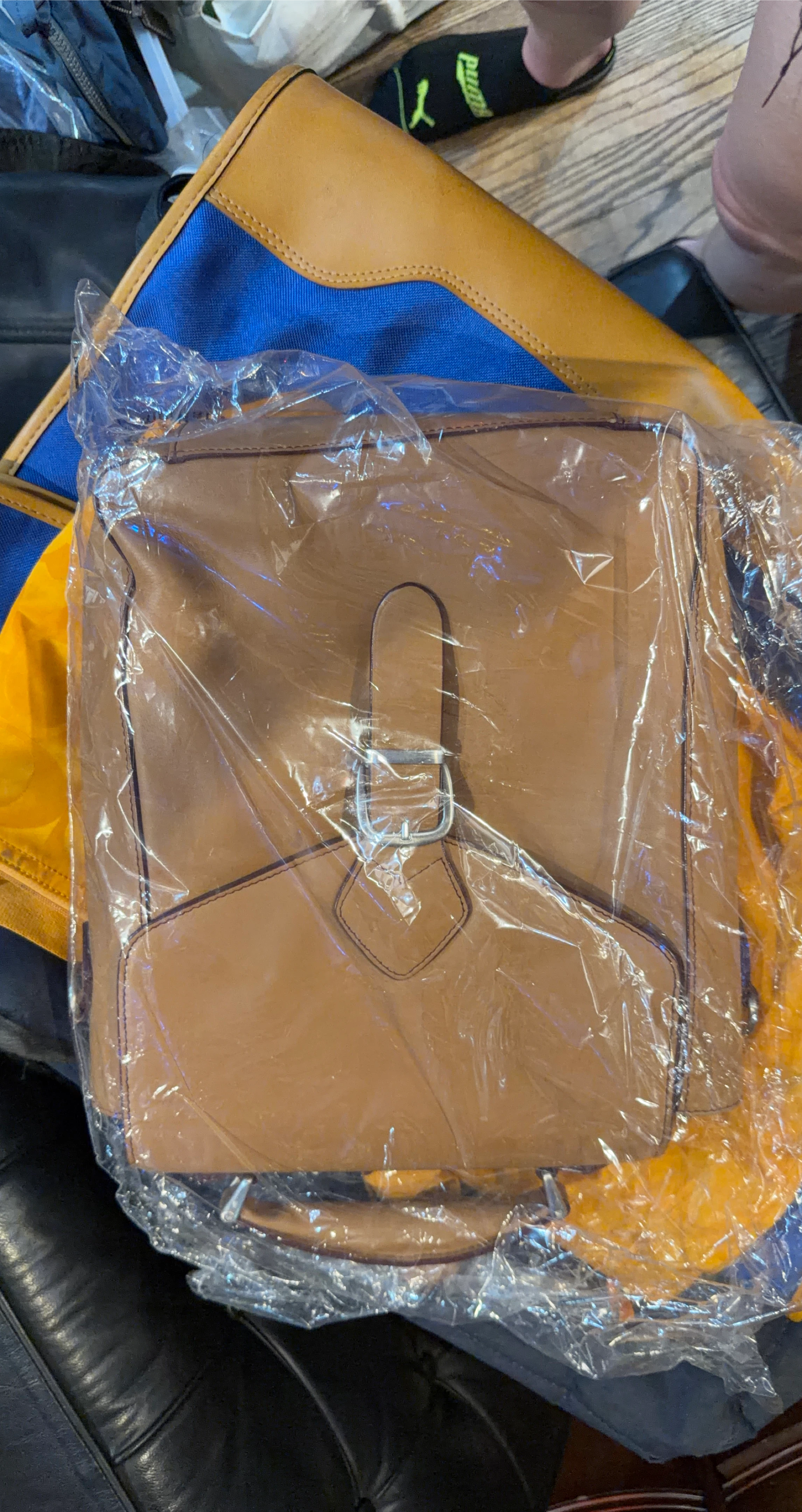 Brown Leather Messenger Bag