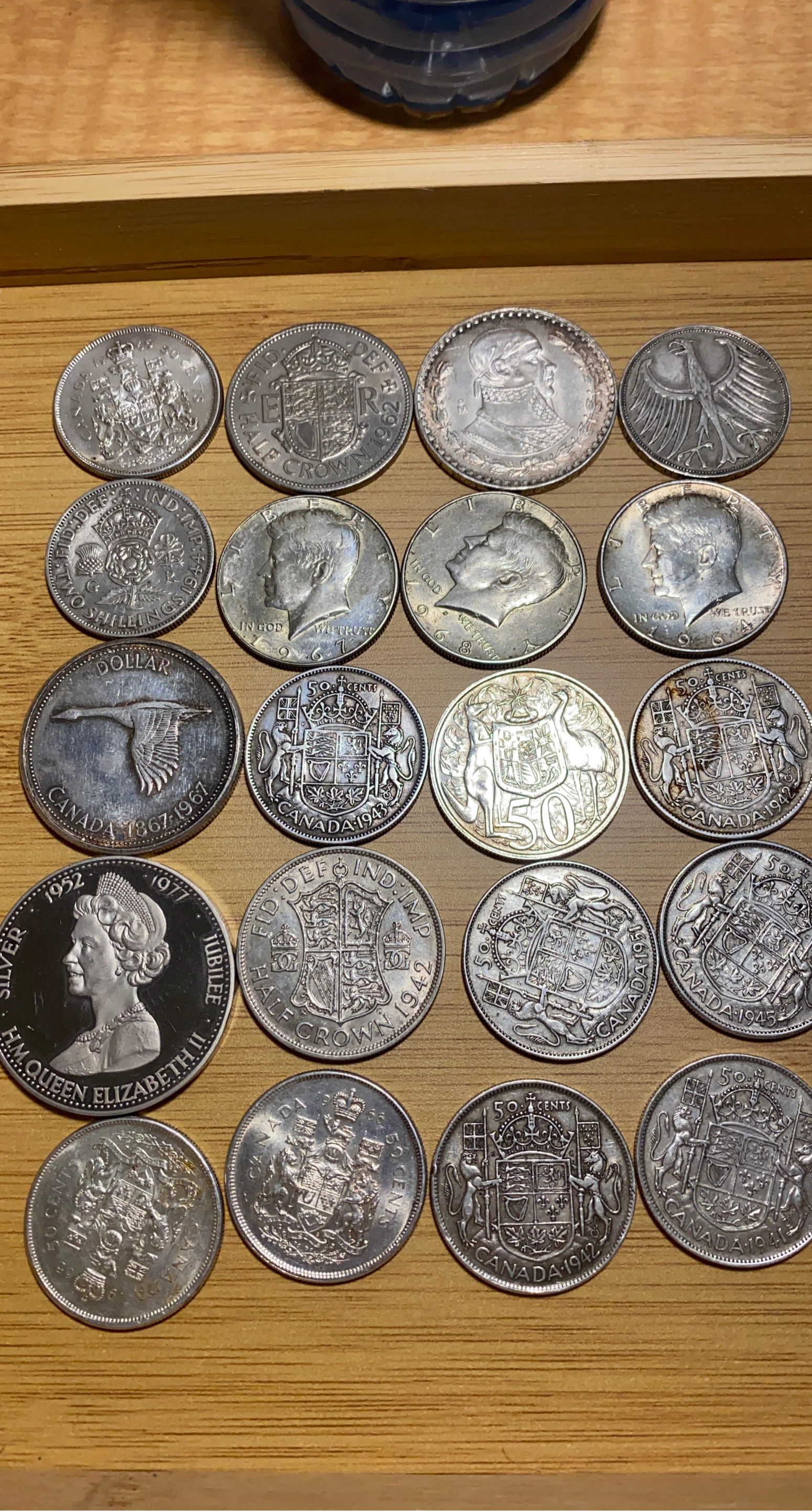 Collection of Canadian and International silver  Coins