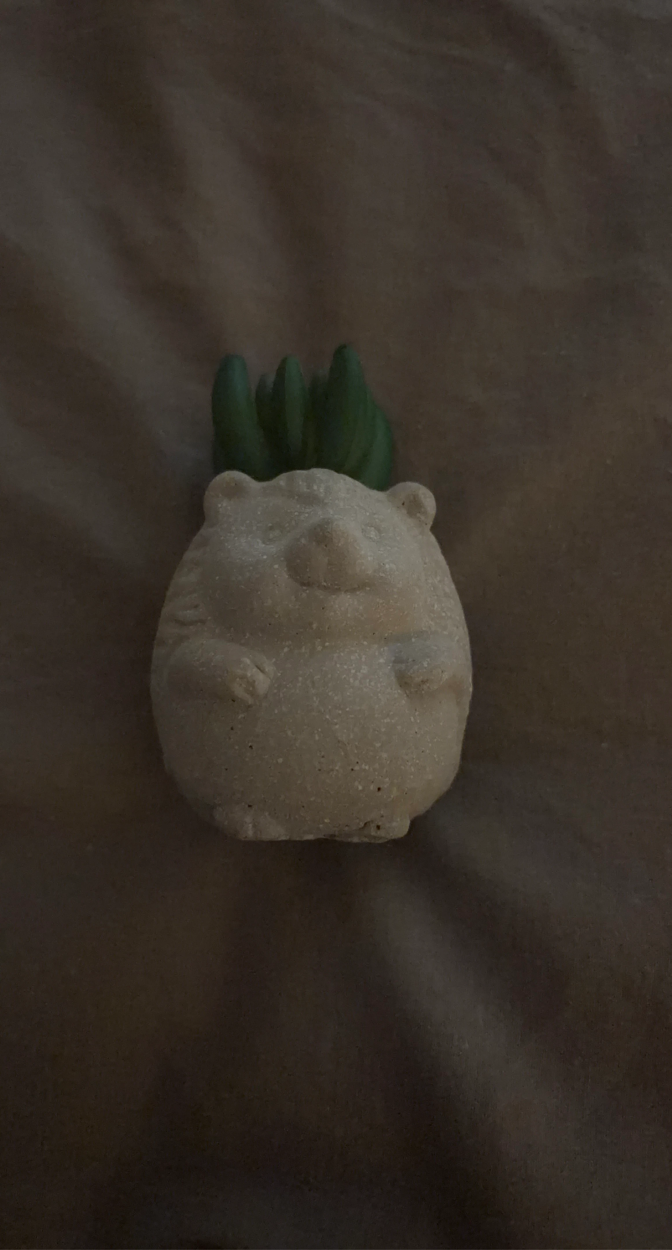 Hedgehog planter with artificial succulent - photo 4