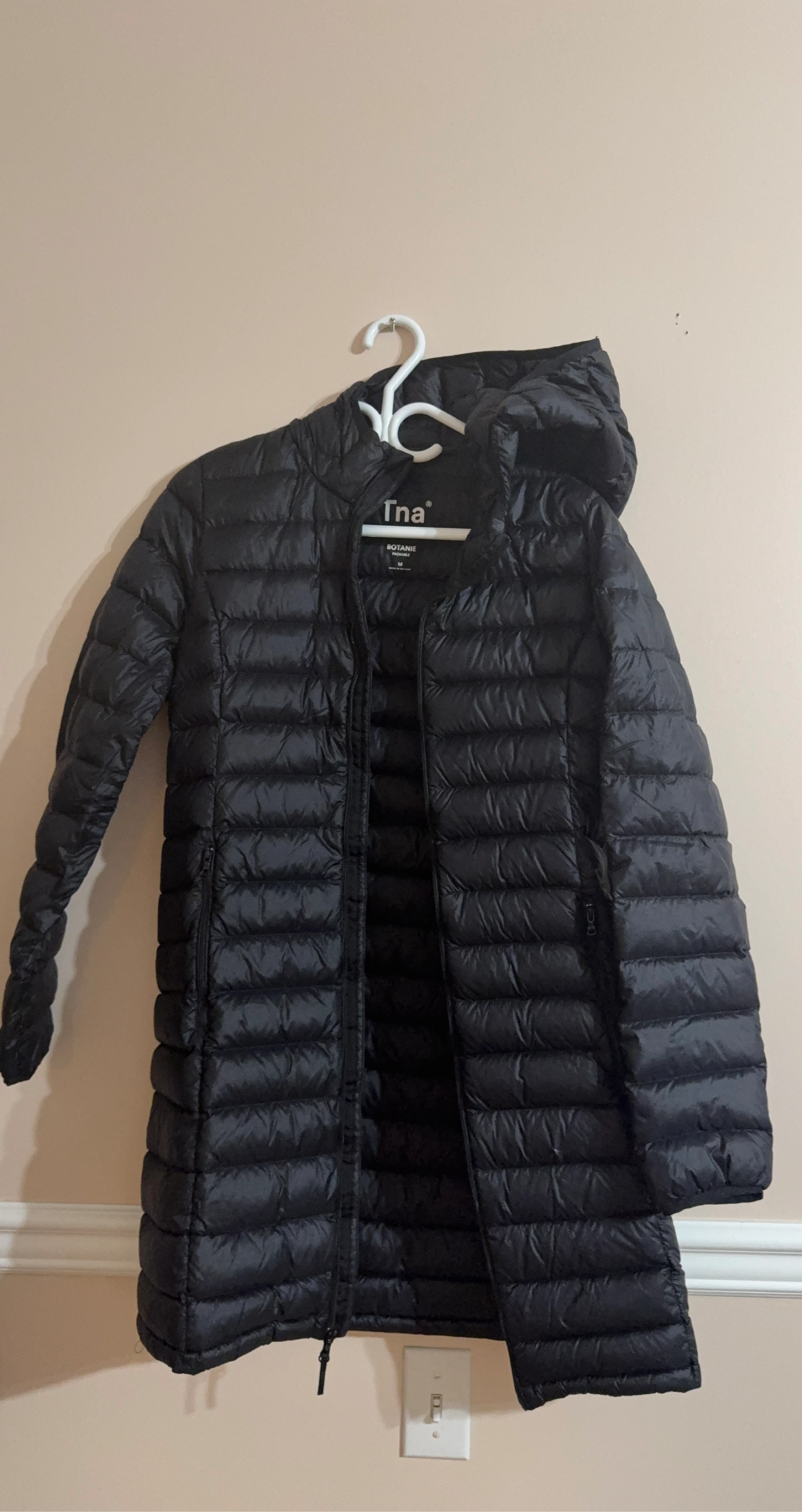 Tna Black Botanie Packable Puffer Jacket - Size M