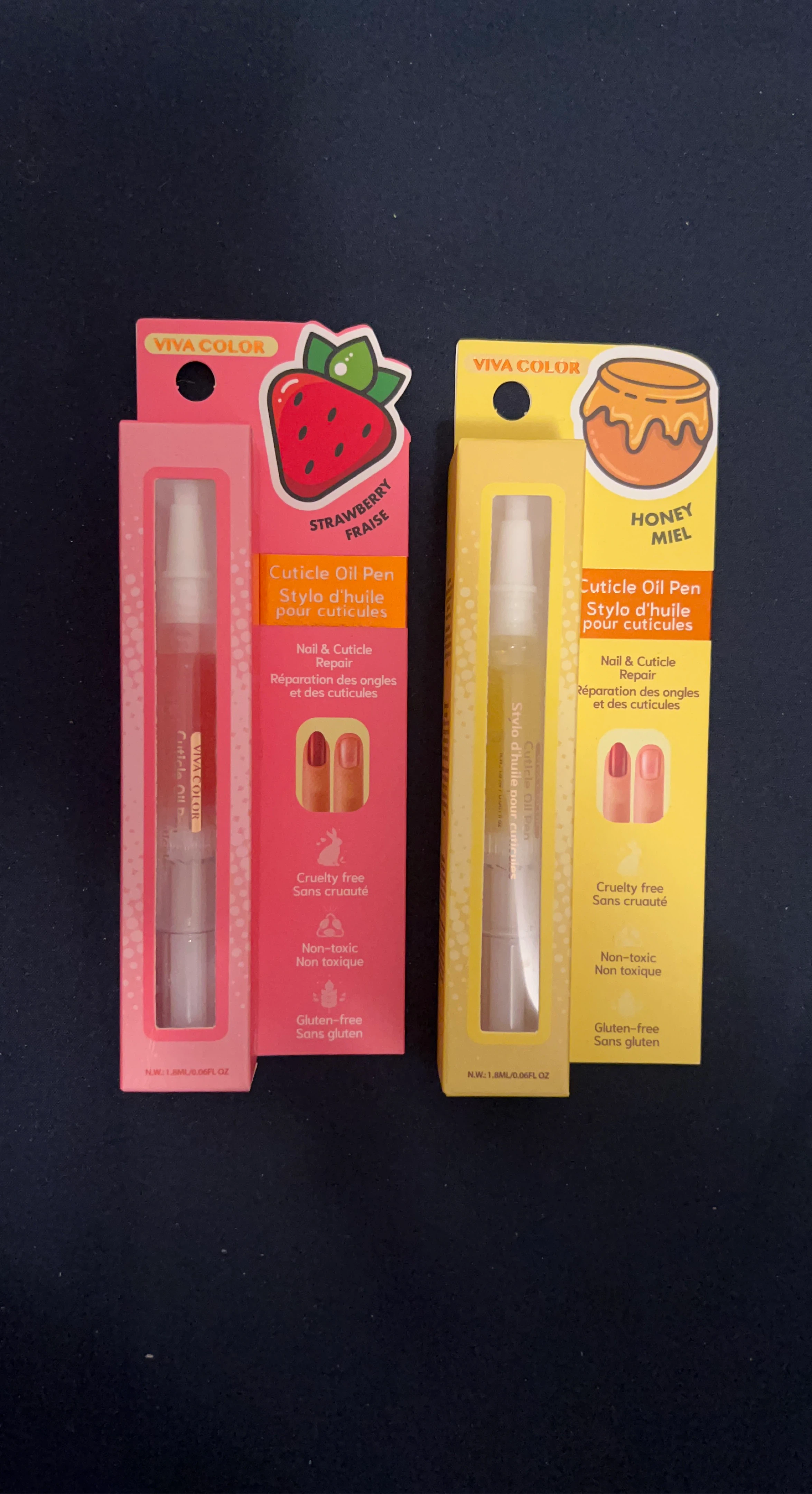 VIVA COLOR Cuticle Oil Pens (Strawberry & Honey)