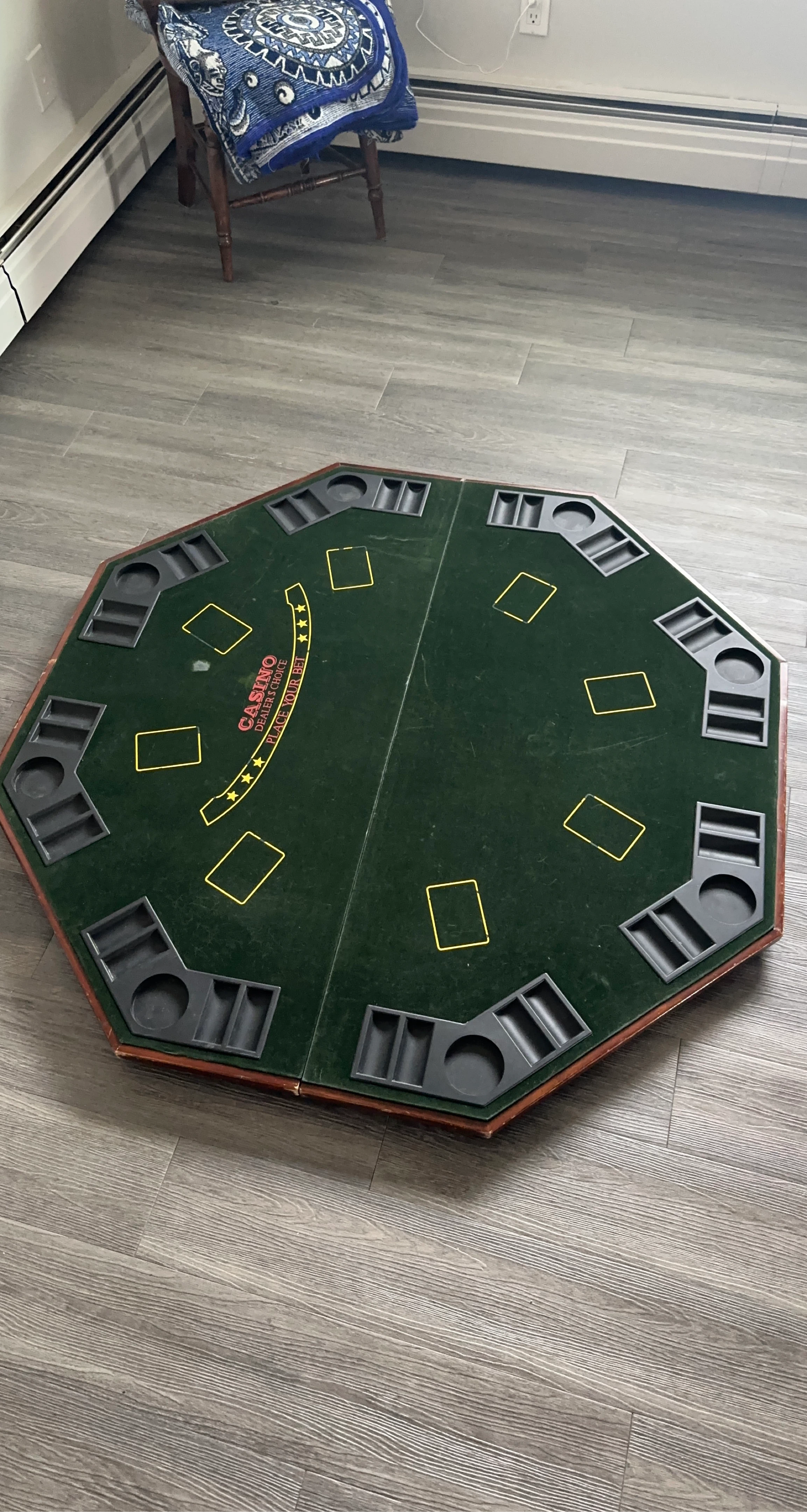 Casino Dealer's Choice Folding Poker Table Top