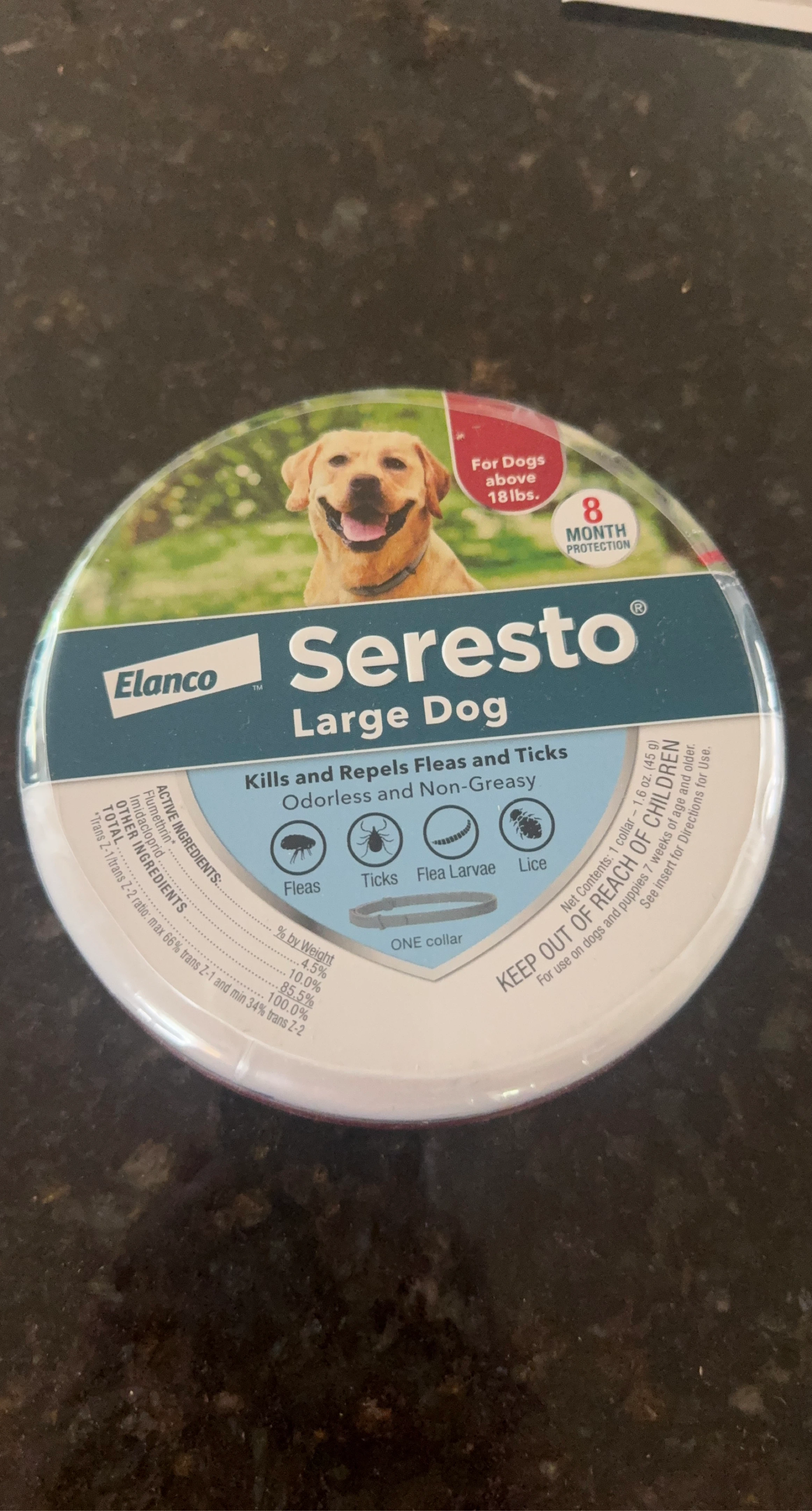 Seresto Large Dog Flea and Tick Collar - 8 Month Protection