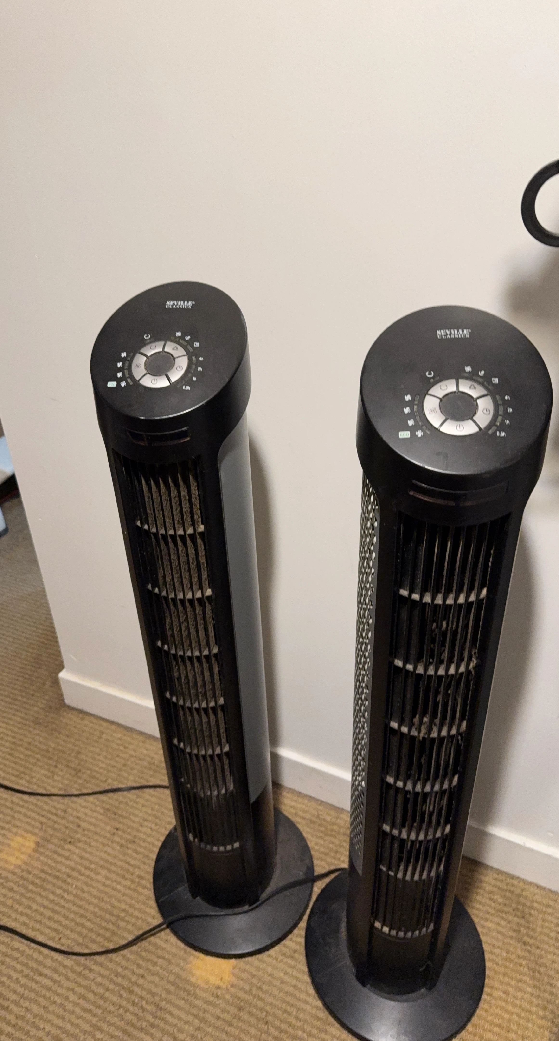 Seville Classics Tower Fans - Set of 2