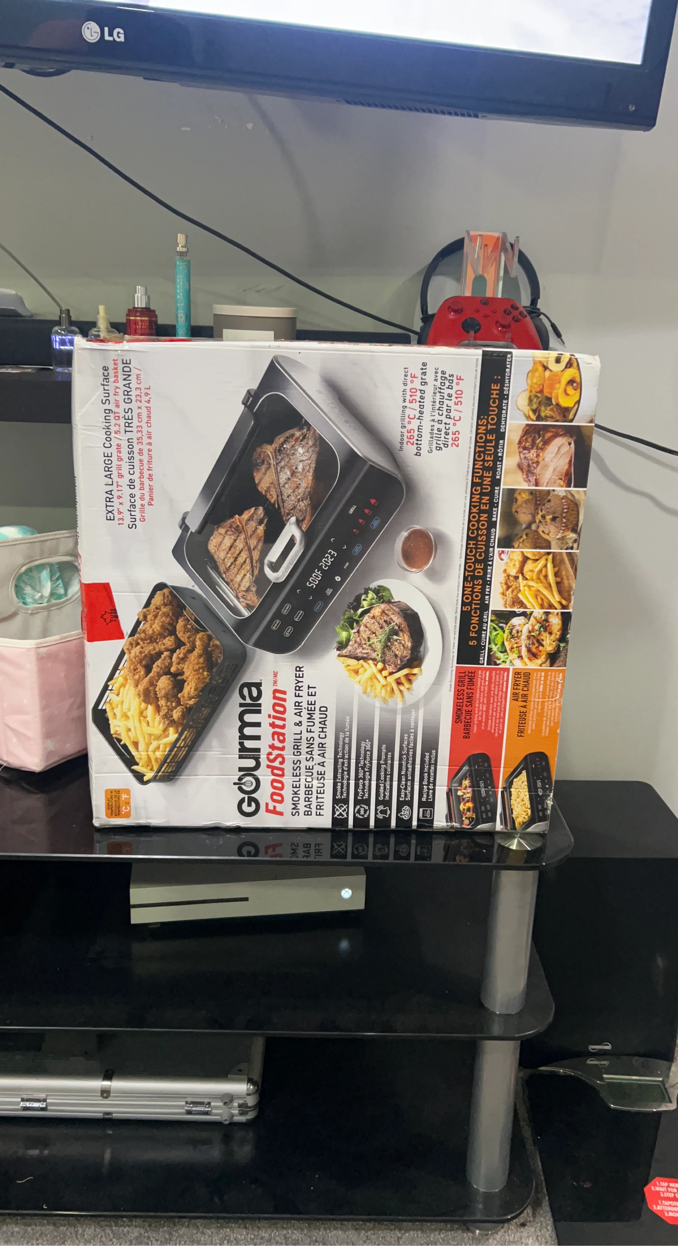 Gourmia FoodStation Smokeless Grill & Air Fryer
