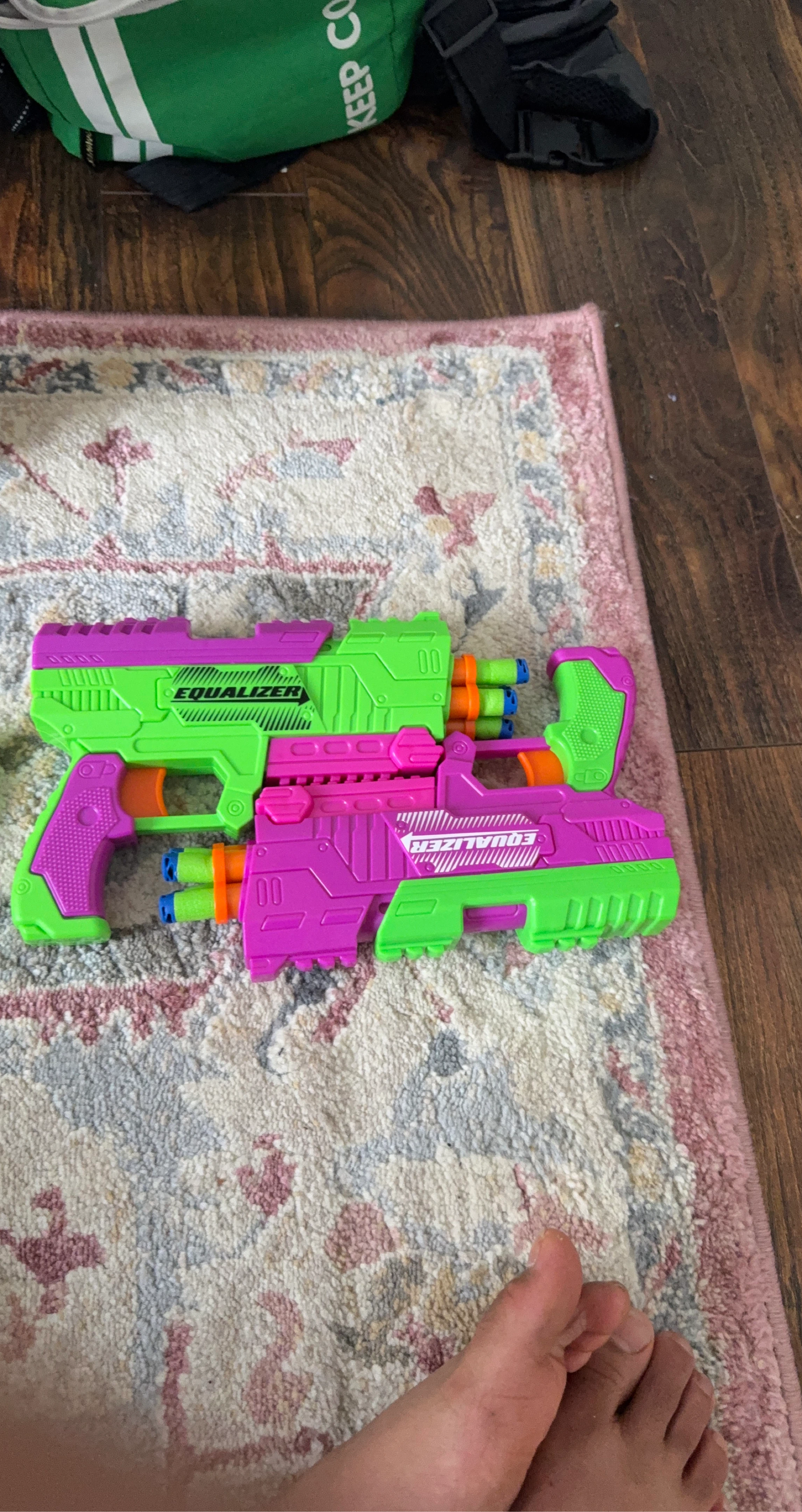 Purple and Green "Equalizer" Toy Gun