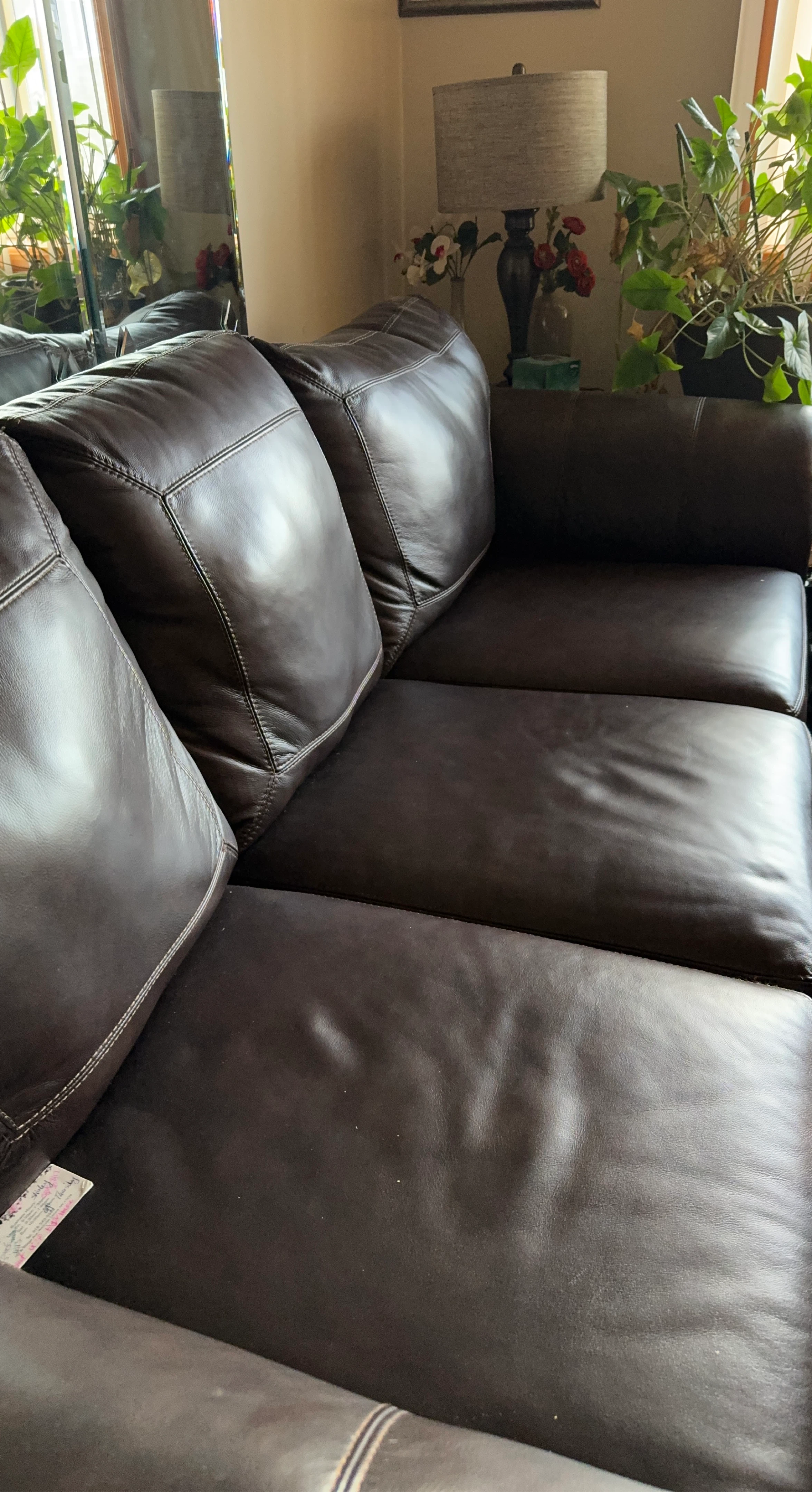 Brown Leather Sofa