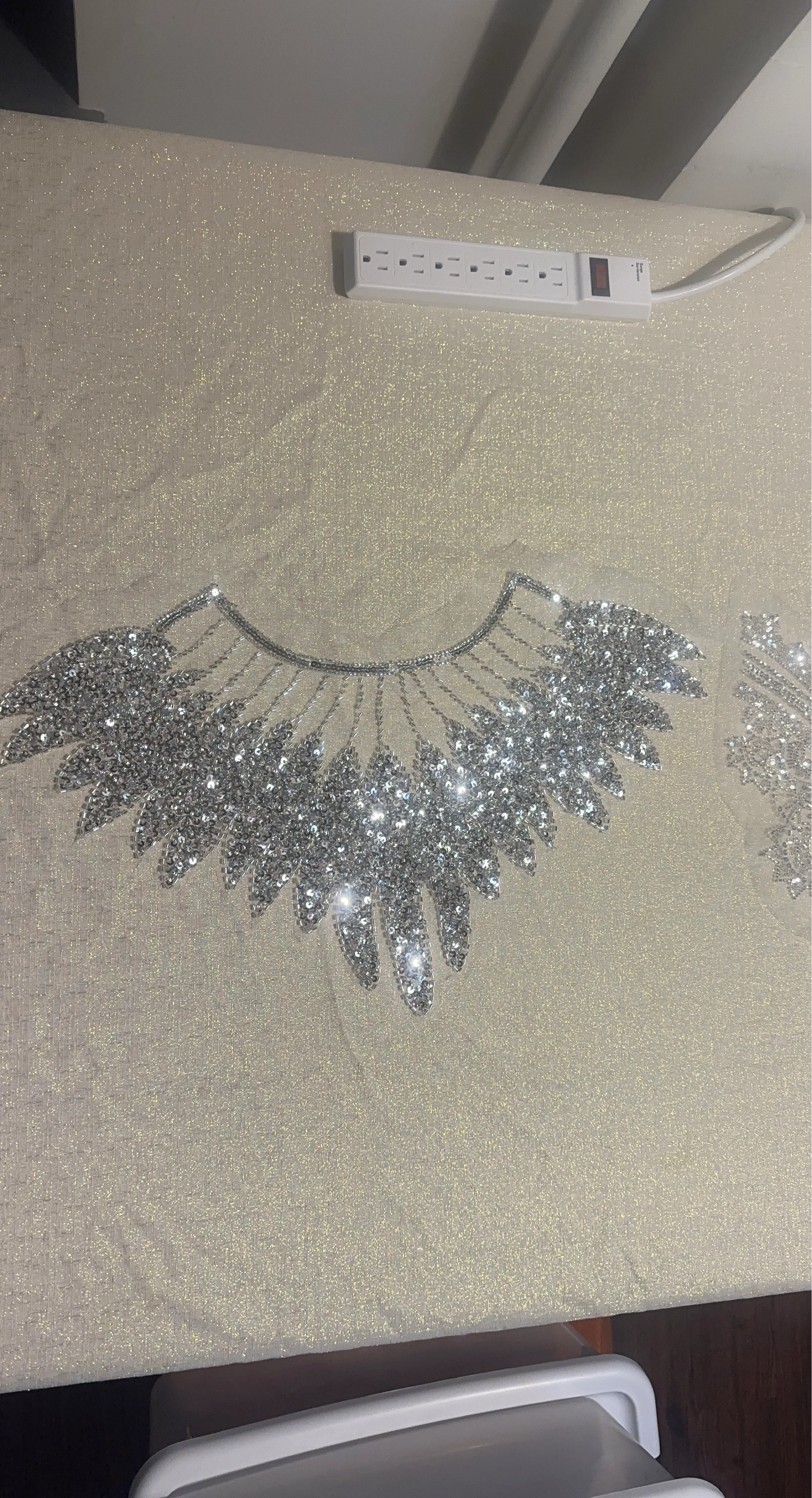 Sequin and Bead Embellished Applique