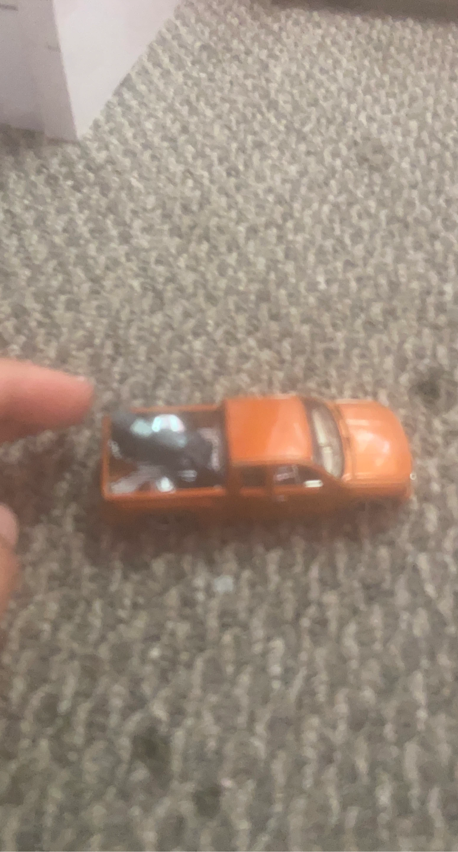 Orange Toy Pickup Truck
