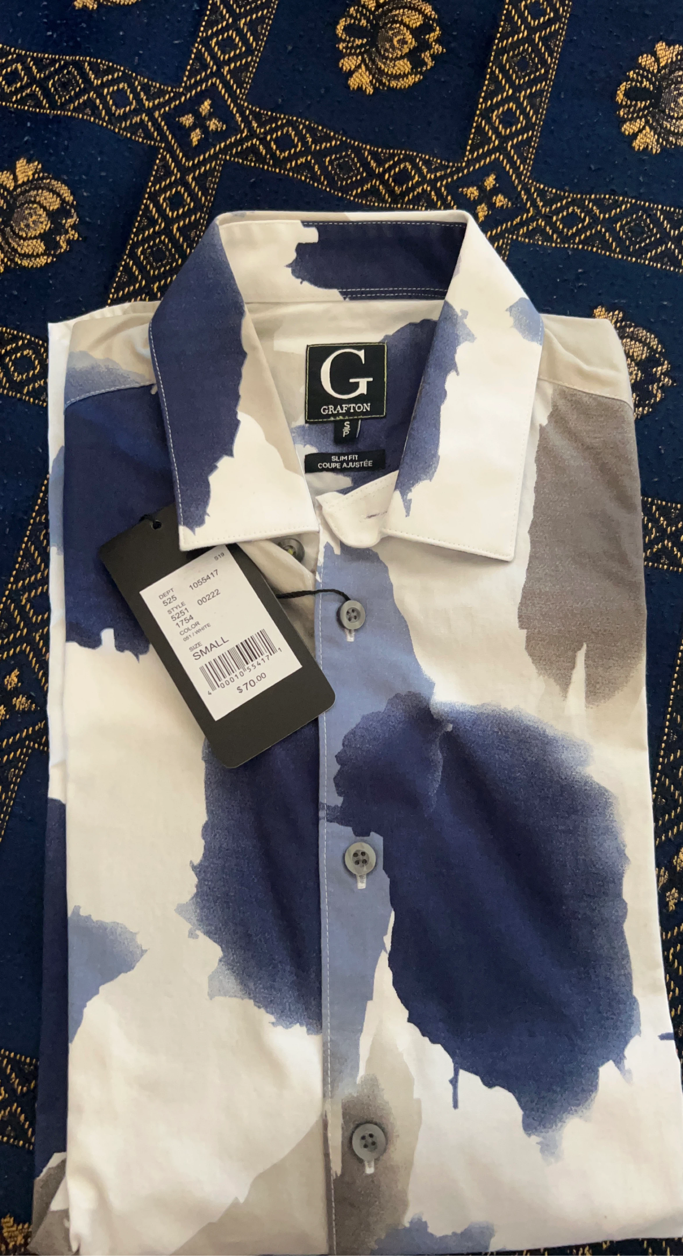 Grafton Slim Fit Button-Up Shirt - Small