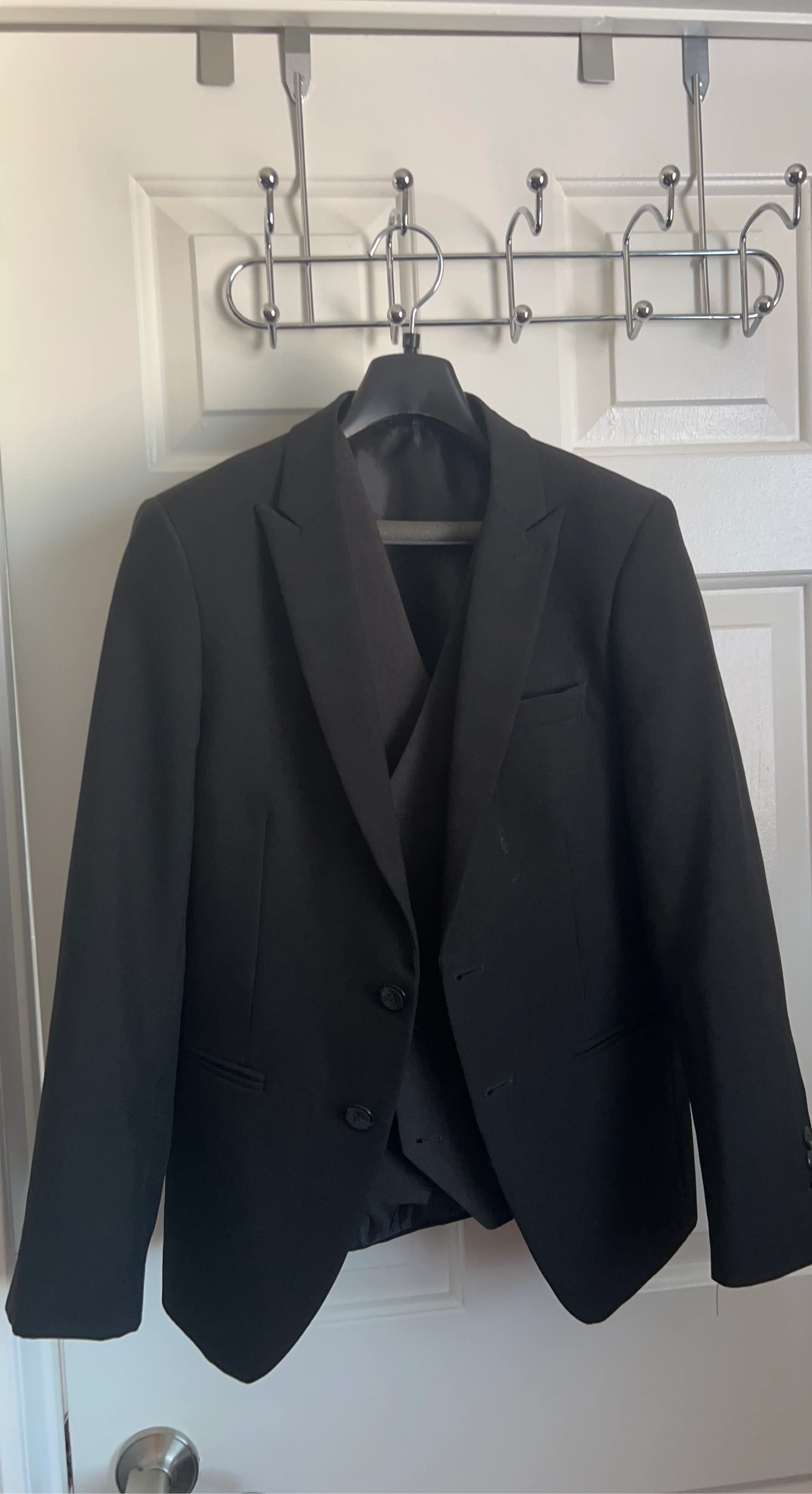 Men's Black Suit Jacket and Vest