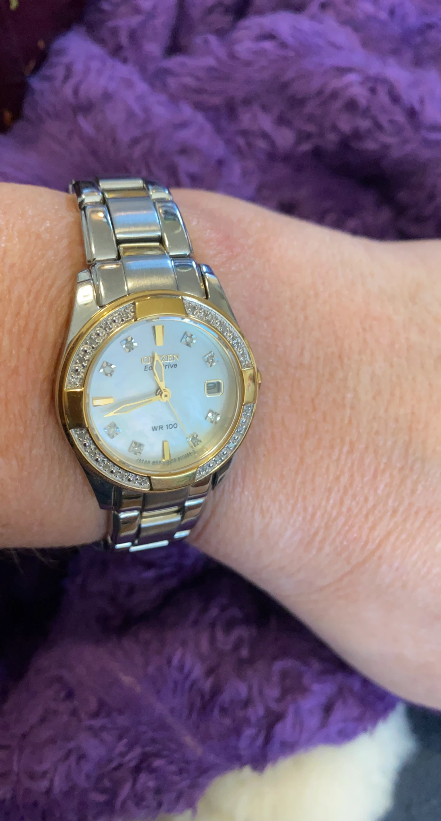 Citizen Eco-Drive Watch - Two-Tone Stainless Steel with Diamonds