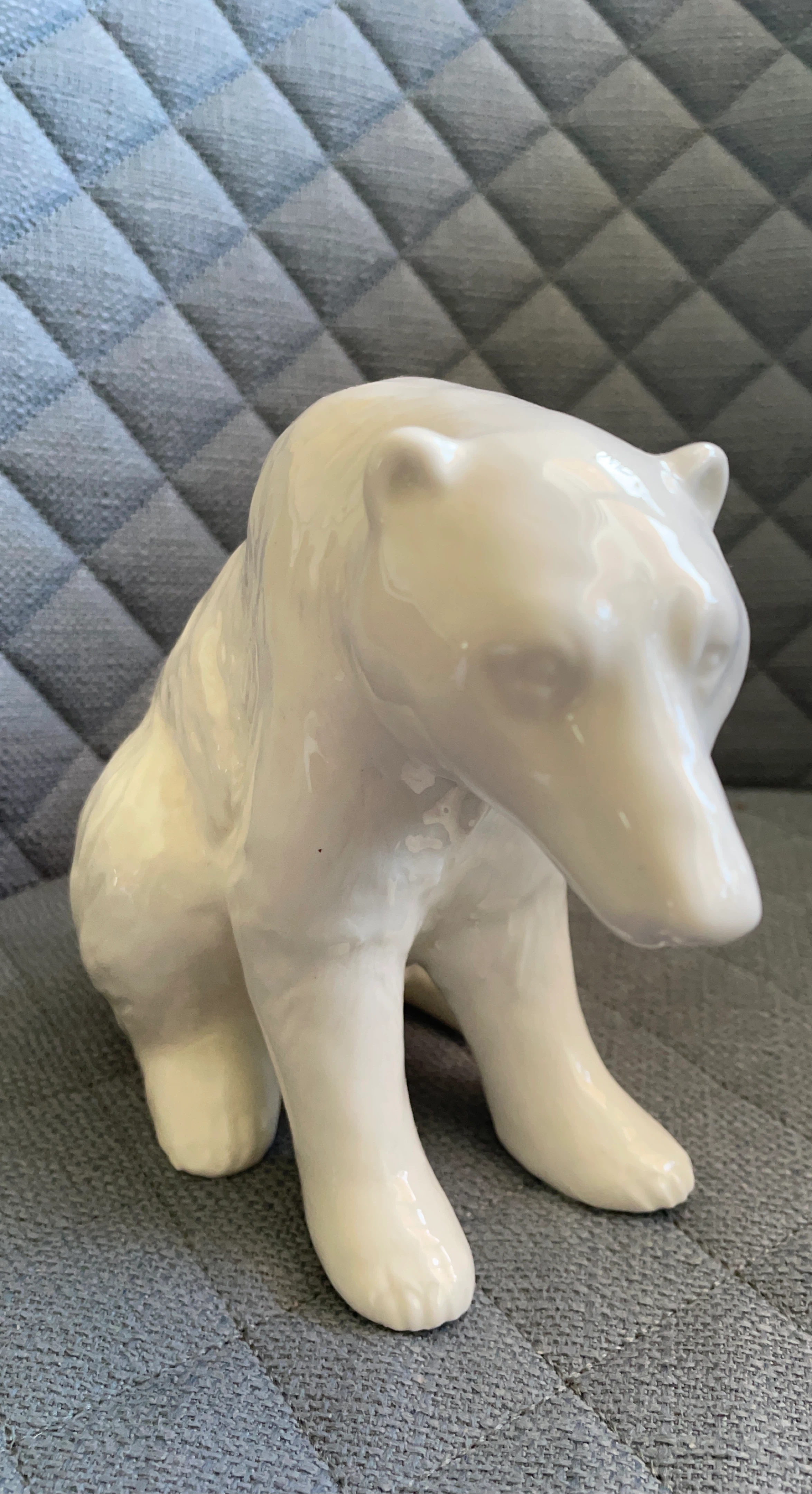 White Ceramic Polar Bear Figurine