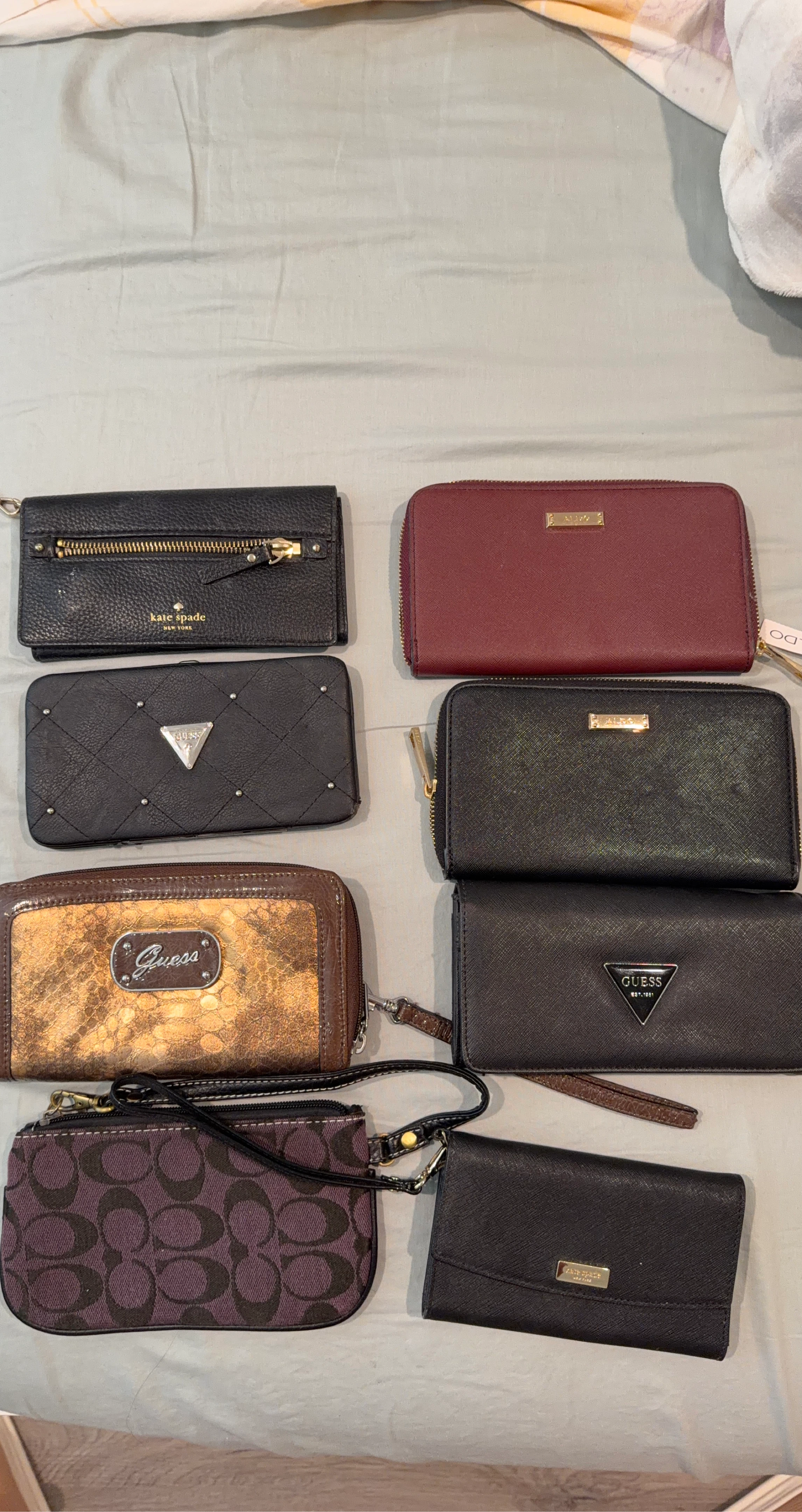 7 Ladies Wallets - Kate Spade, Guess, Aldo, Coach