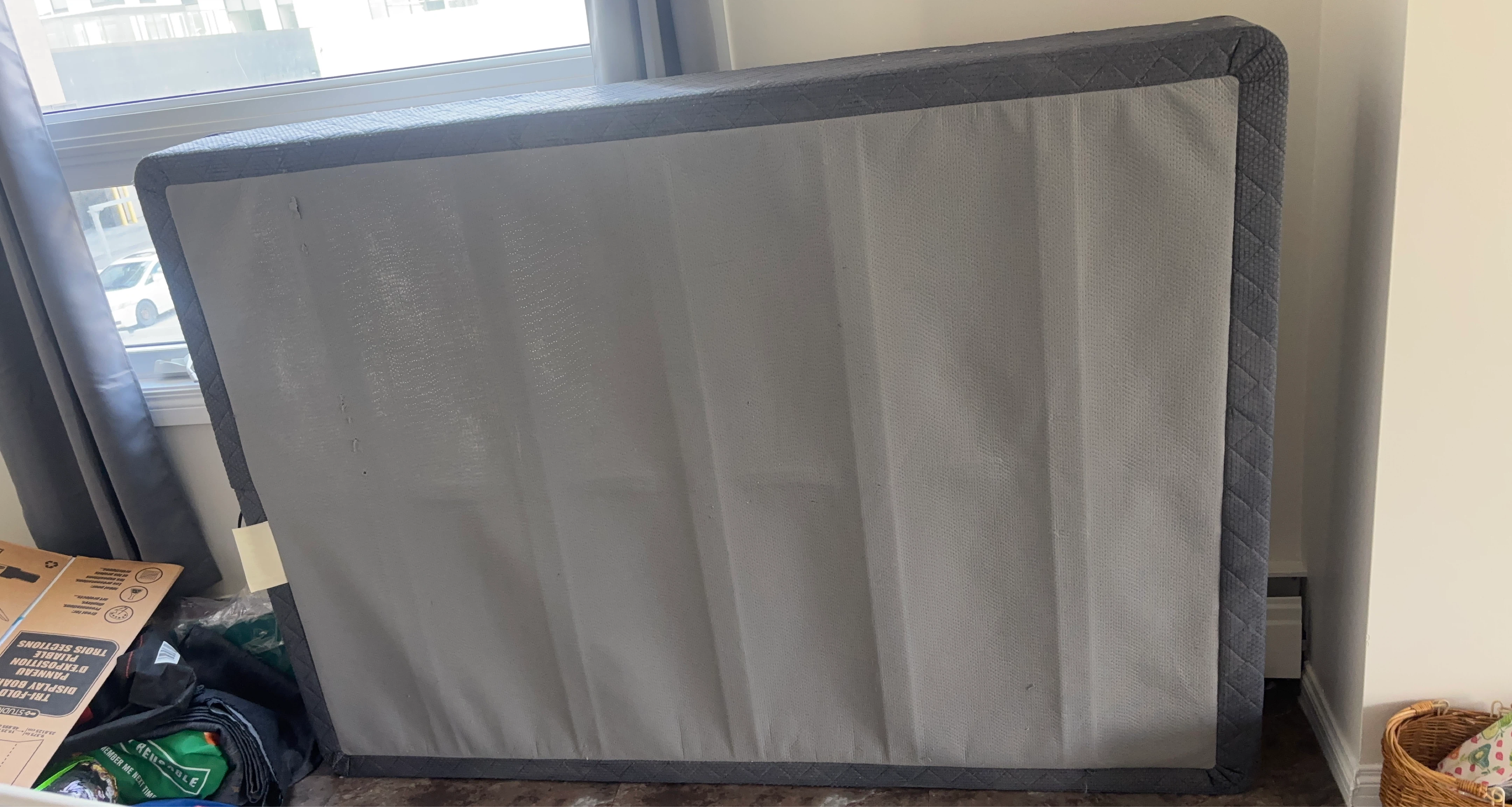 Grey Box Spring for Bed